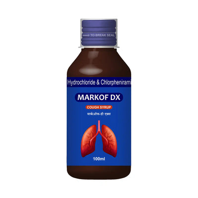 Markof DX Dextromethorphan & Chlorphenamine Syrup – Dry Cough, Cold & Allergy Relief
