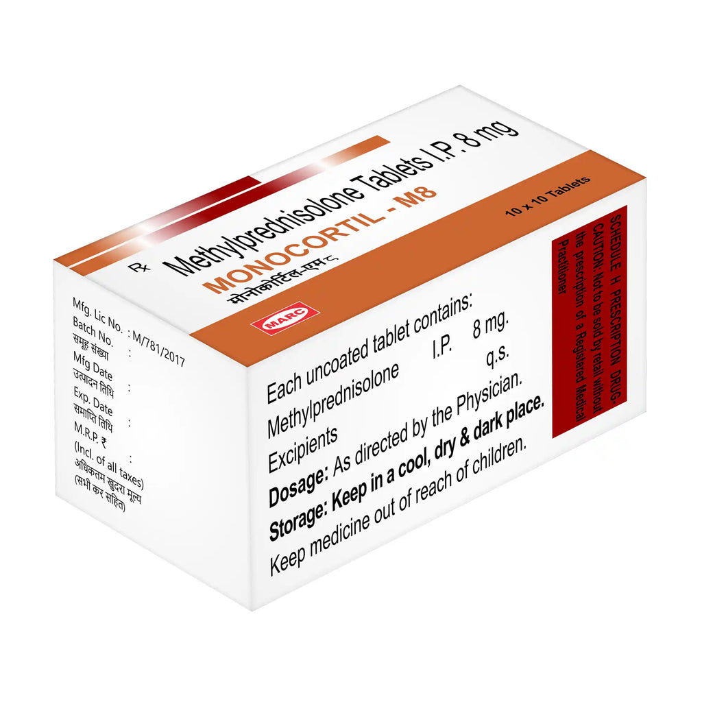 Monocortil M8 Prednisolone 8mg & Methotrexate Tablet – Autoimmune & Inflammatory Disease