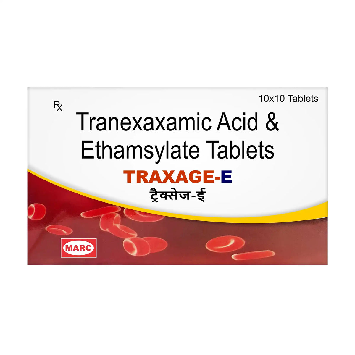 Traxage-E-Tranexamic Acid & Ethamsylate Tablet: Helps Manage Heavy Menstrual Bleeding, Excessive Blood Loss, post-operative surgical bleeding, and to manage abnormal bleeding conditions such as dysfunctional uterine bleeding