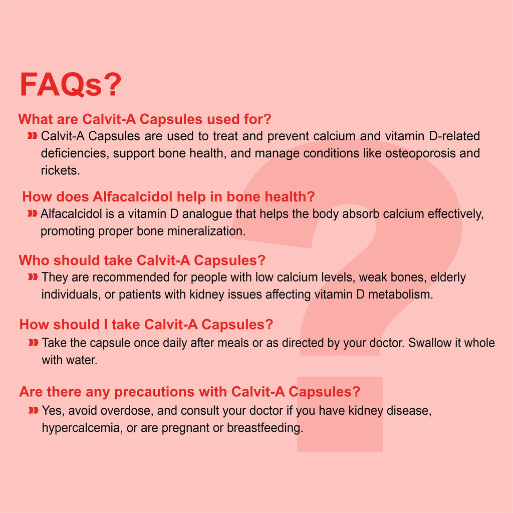 Calvit-A Softgel Capsules – Strong Bones & Optimal Calcium Absorption(1 Box)