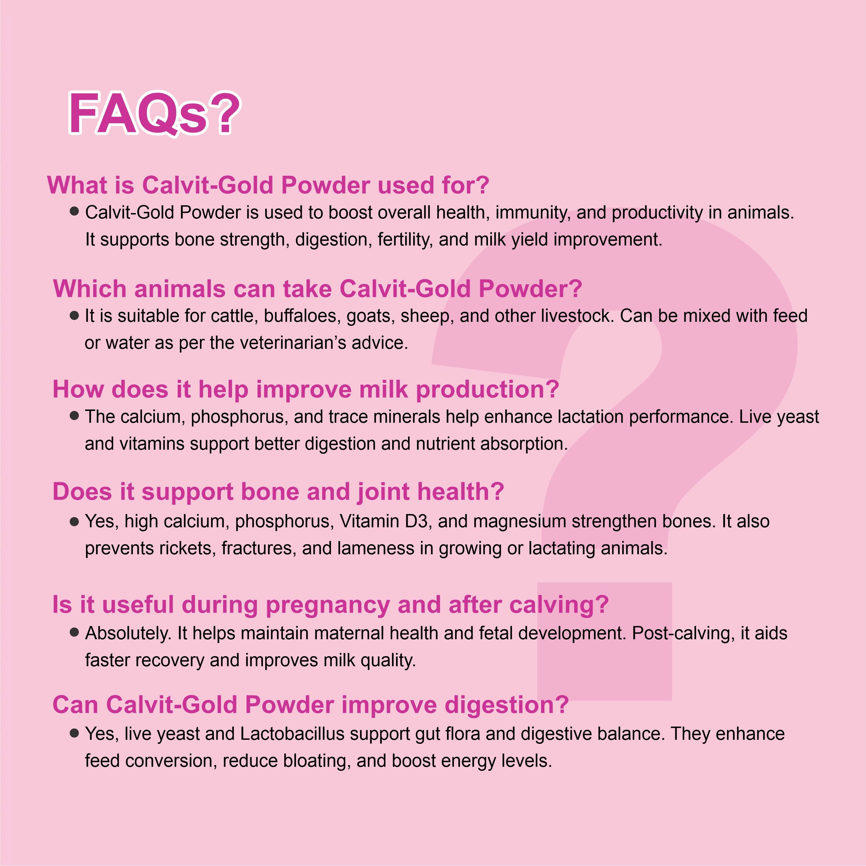 Marc Calvit Gold Powder 1kg – Vitamin, Mineral & Probiotic Tonic for Livestock