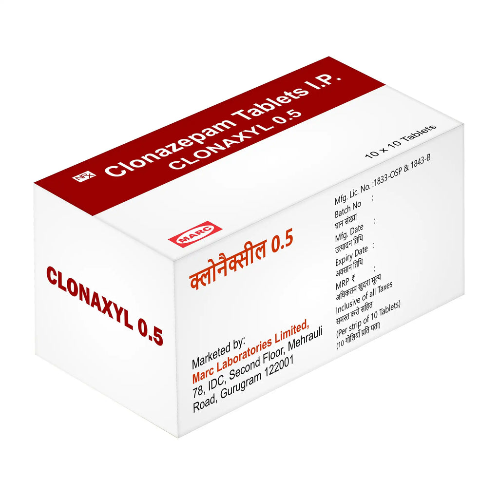 Clonaxyl 0.5mg Clonazepam Tablet – Anxiety, Panic Disorder & Epilepsy Management