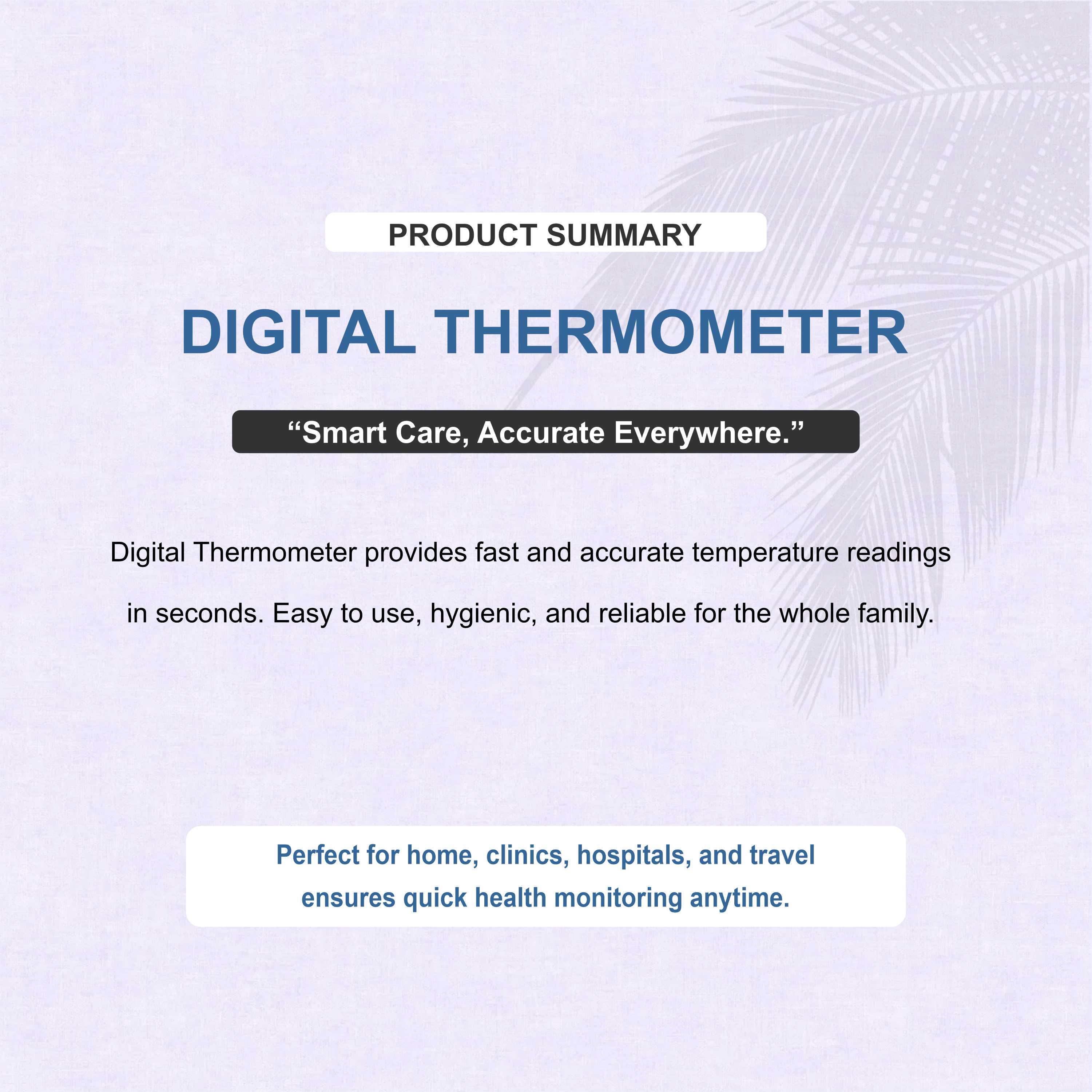 Digital Thermometer – Fast & Accurate Fever Check Thermometer for All Ages
