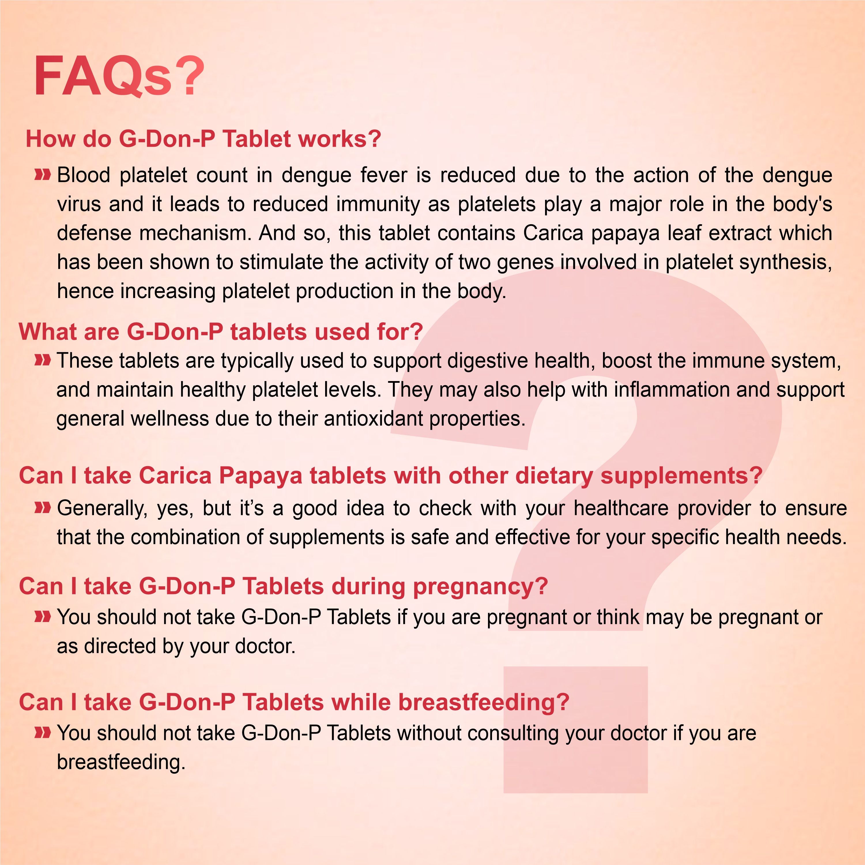 Marc G Don P Tablets – Natural Platelet Booster & Immunity Support