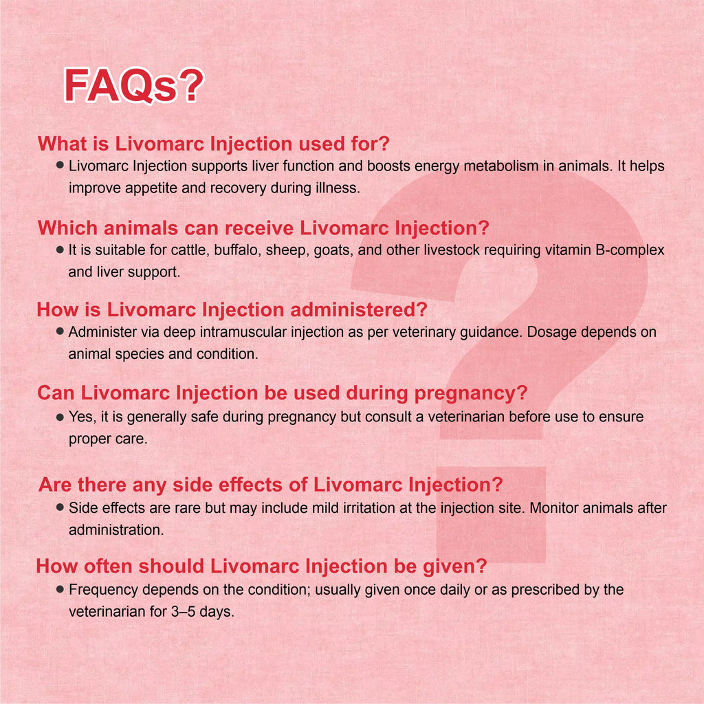 Marc Livomarc Injection 100ml – Complete Liver Tonic & Vitality Booster for Livestock (Pack of 2)