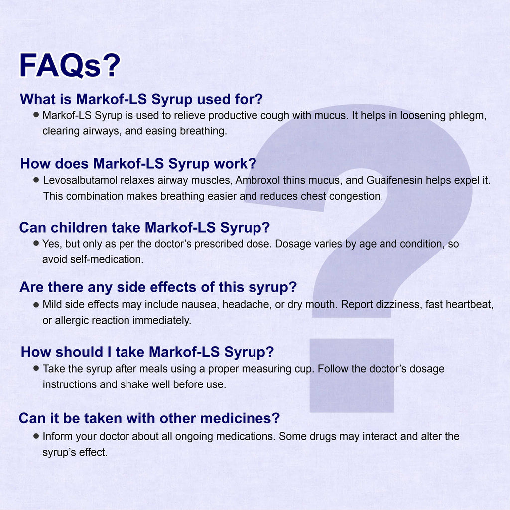 Marc Markof LS Syrup – Powerful Relief from Wet Cough, Chest Congestion & Breathing Difficulty