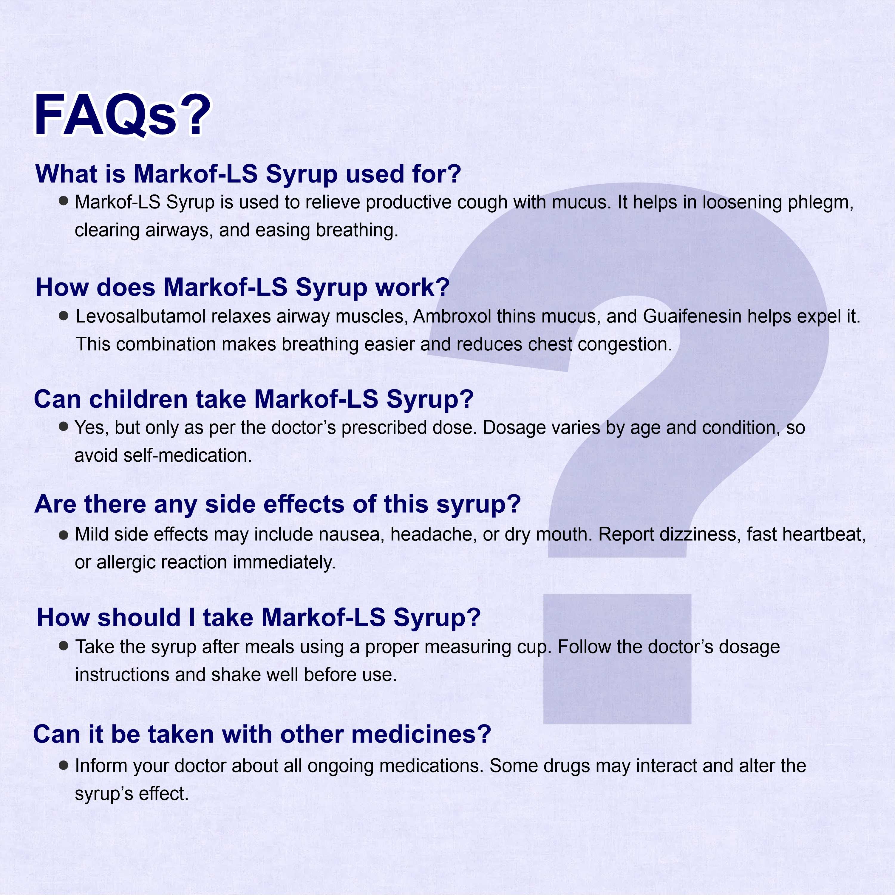 Marc Markof LS Syrup – Powerful Relief from Wet Cough, Chest Congestion & Breathing Difficulty