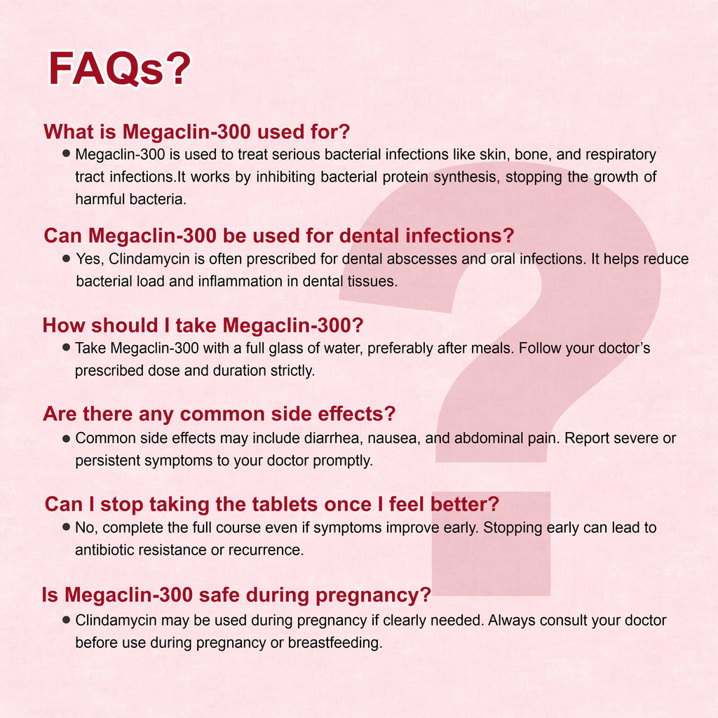 Megaclin 300 Clindamycin Capsule – Lung, Skin & Bacterial Infection Treatment