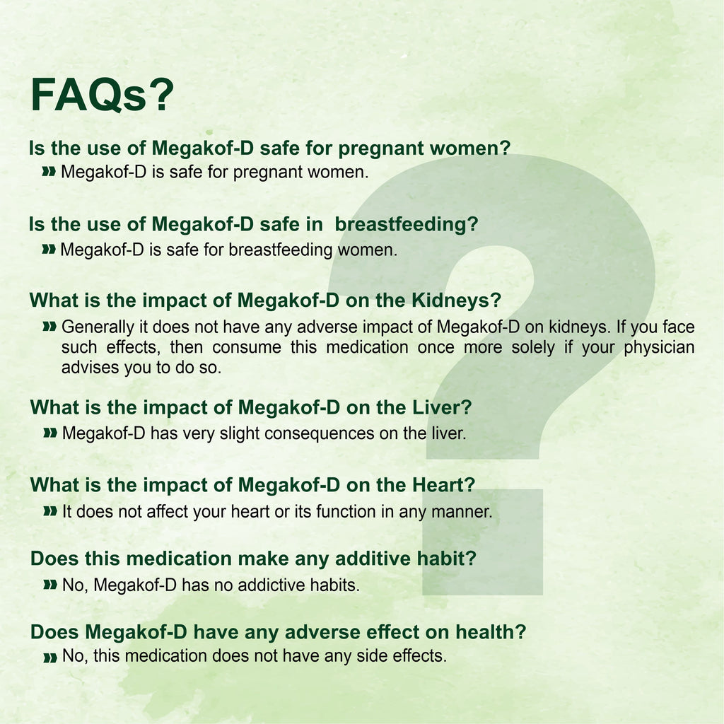 Megakof-D Dry Cough & Allergy Relief Syrup – Cold, Runny Nose & Throat Irritation
