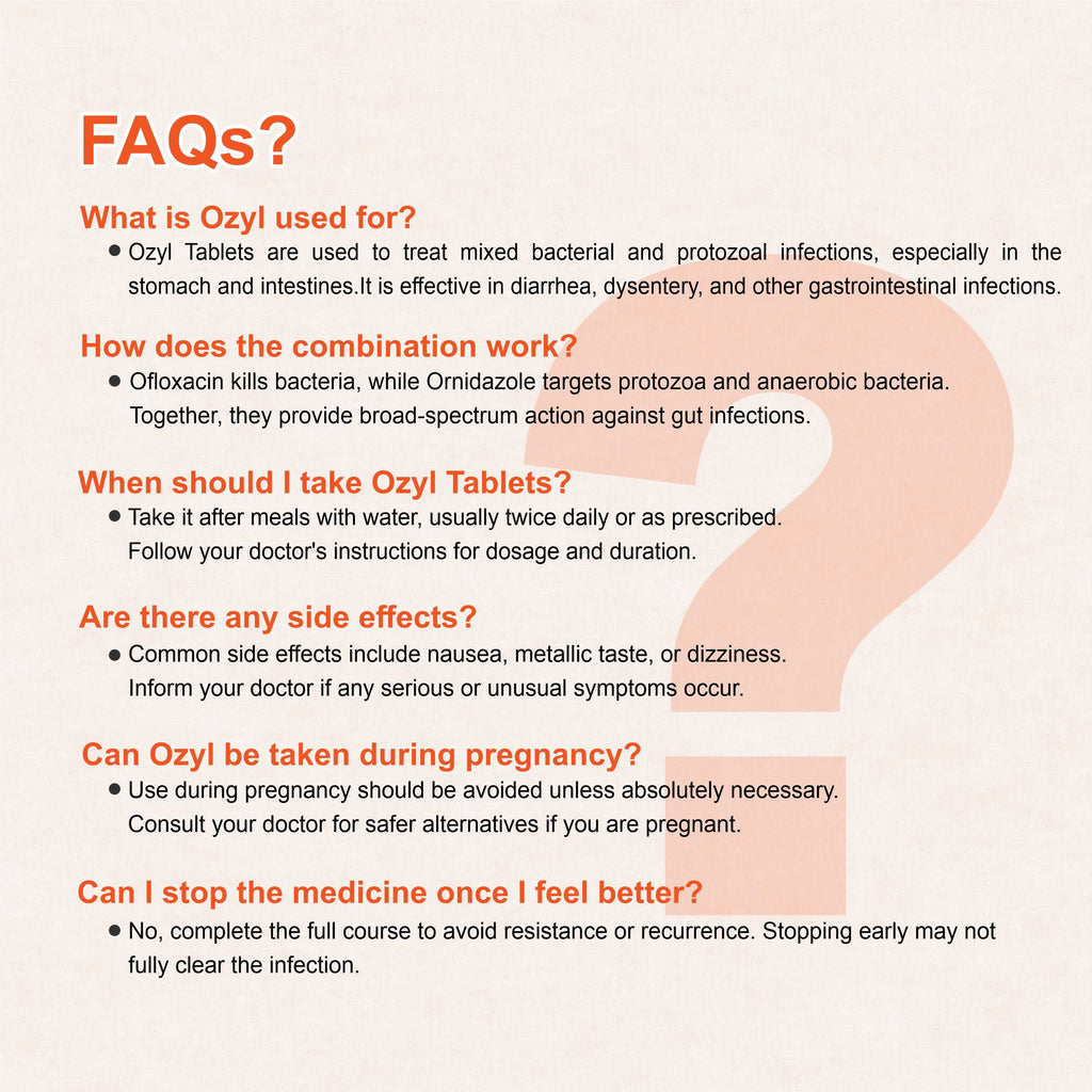 OZYL Tablet – Dual-Action Antibiotic for Bacterial & Gastrointestinal Infections