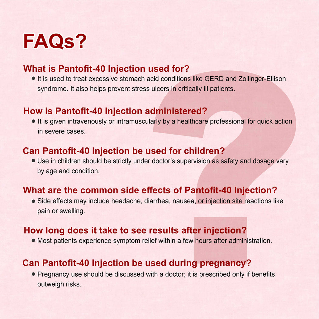 Pantofit 40 Injection – Fast & Effective Relief for Acid, Ulcers & Reflux (Pack of 4)