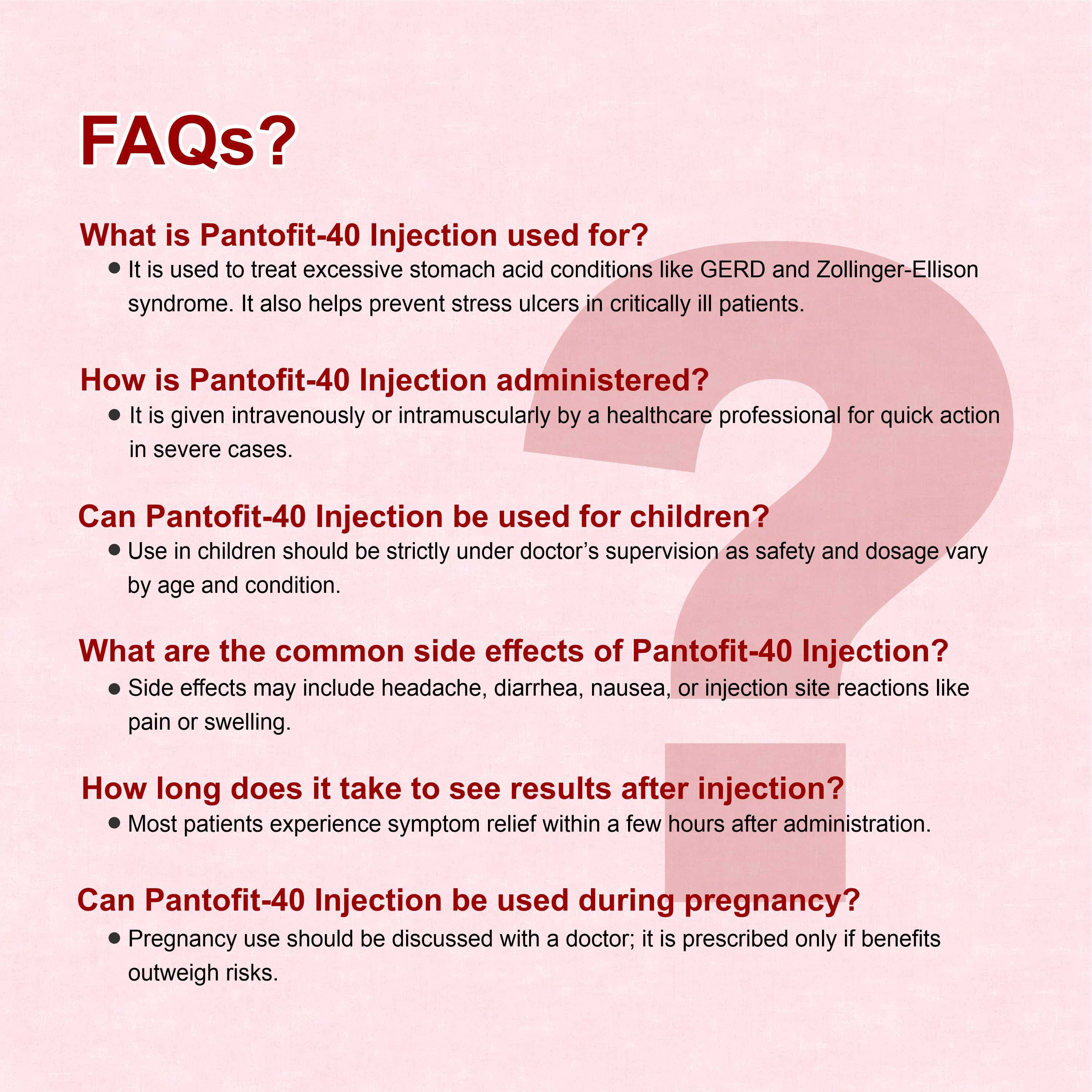 Pantofit 40 Injection – Fast & Effective Relief for Acid, Ulcers & Reflux (Pack of 4)