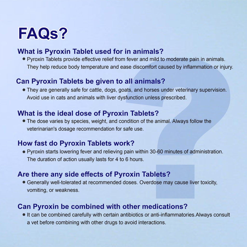Pyroxin Bolus (10x4) – Veterinary Antipyretic & Analgesic for Livestock