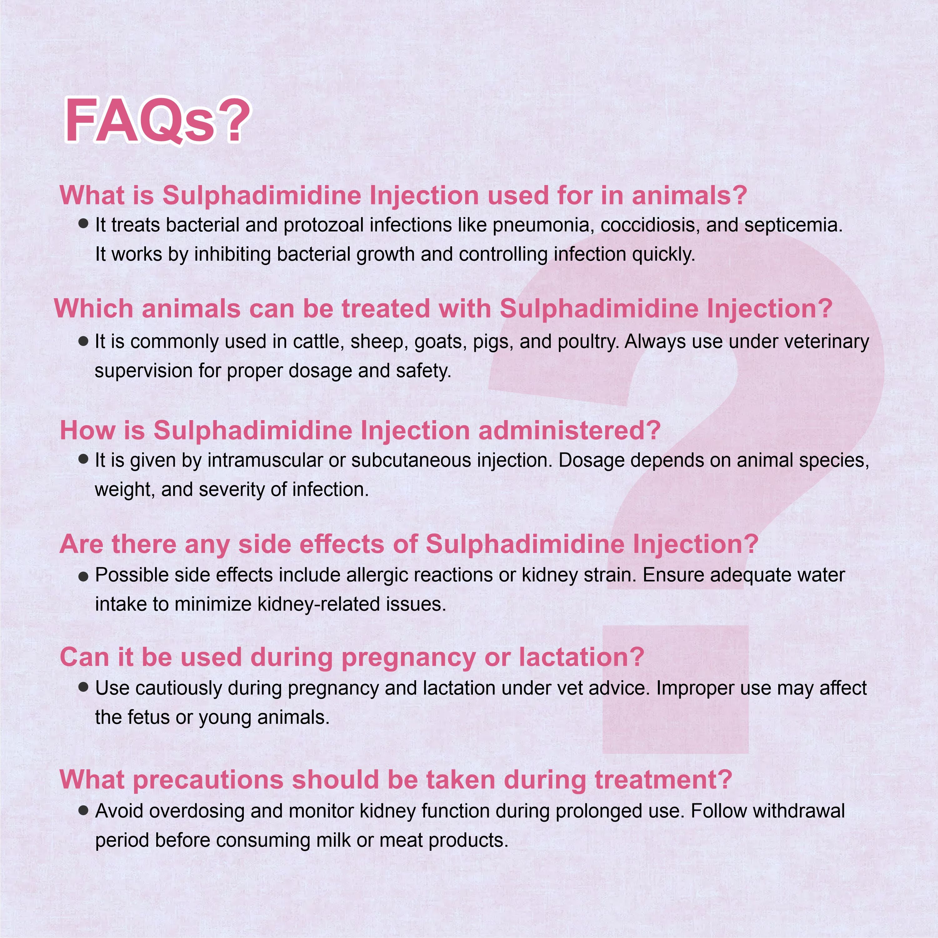 Sulphadimidine Injection 100ml  – Trusted Antibacterial & Antiprotozoal Solution for Livestock