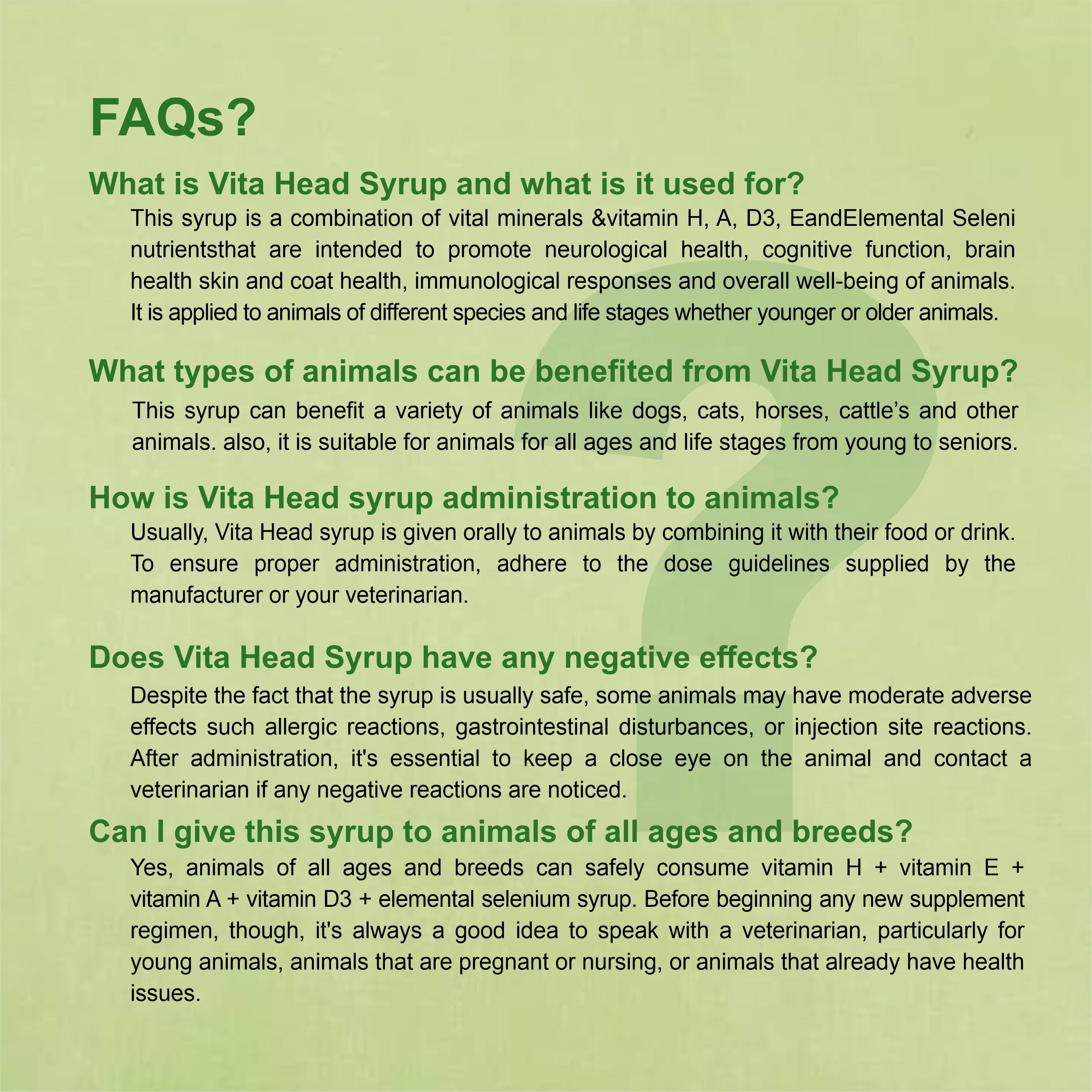 Vita Head Syrup 60ml – Nutritional Veterinary Supplement for Livestock (Pack of 2)
