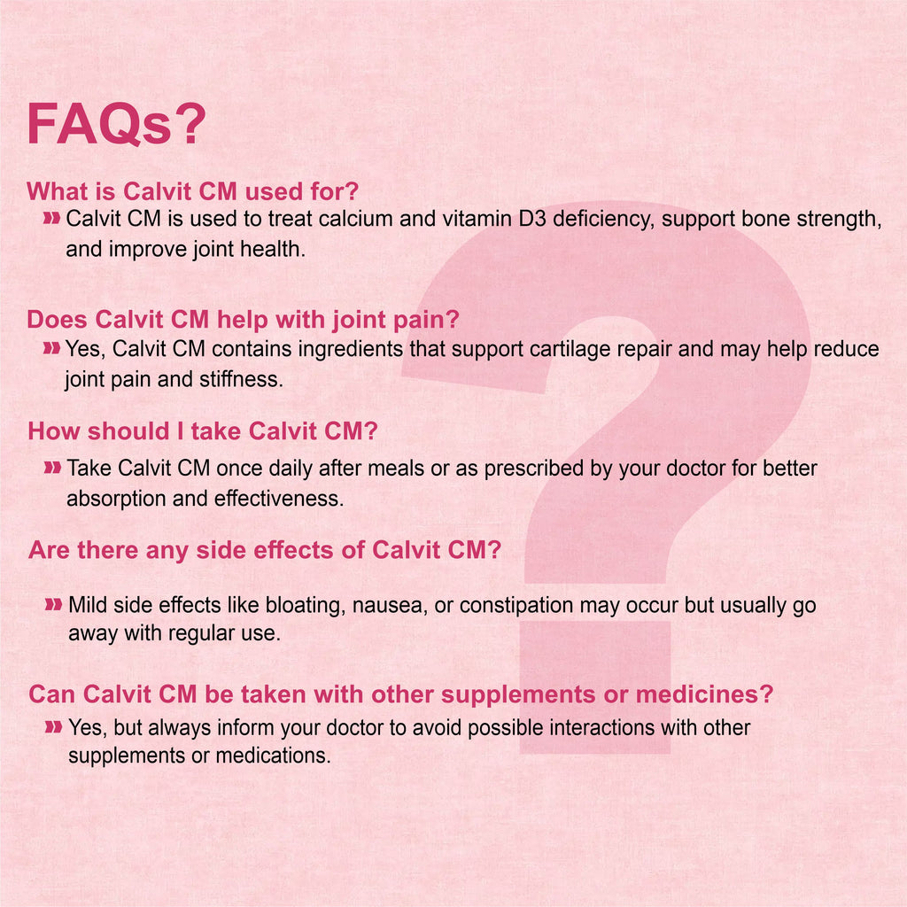 Calvit-CM Tablet – Complete Bone & Joint Support Formula (1 Box)