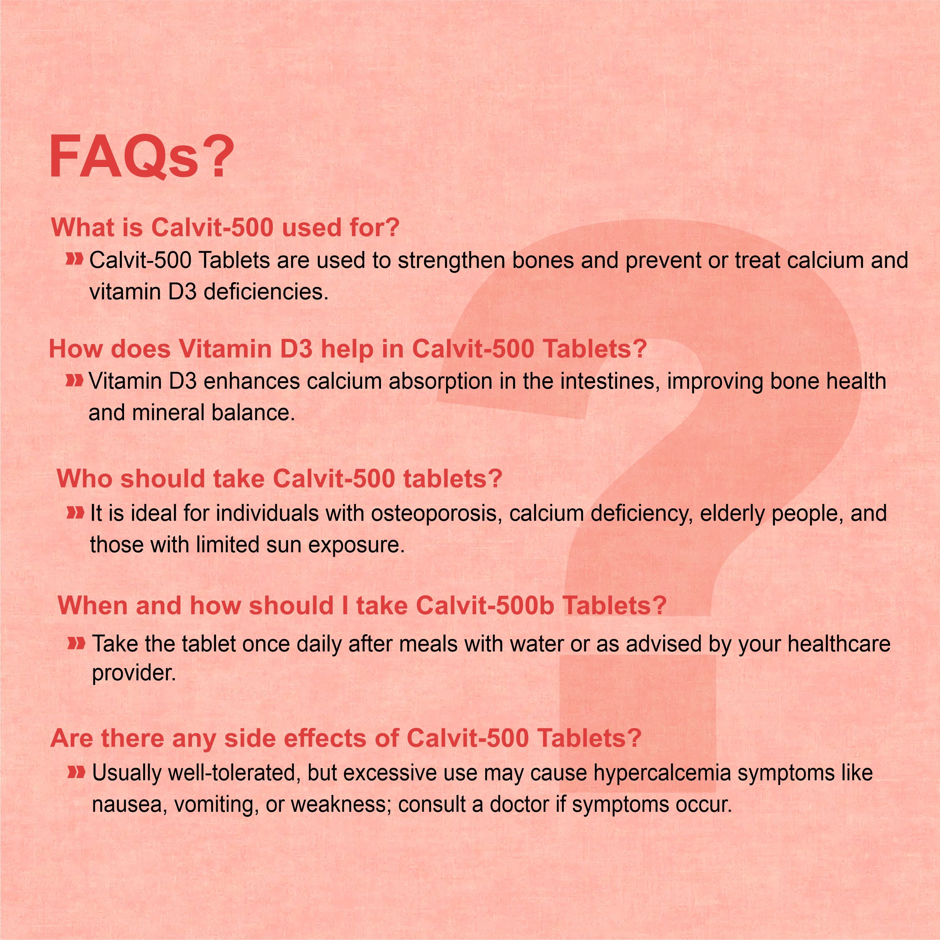 Calvit 500 Tablets – Calcium & Vitamin D3 for Bone Strength and Energy (1 Box)