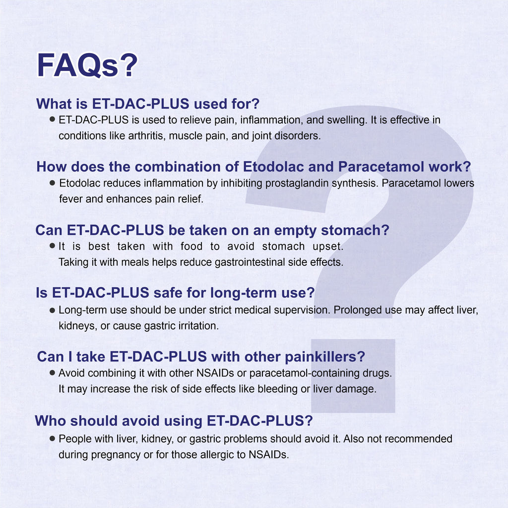 ET-DAC Plus Etoricoxib & Diacerein Tablet – Osteoarthritis & Chronic Joint Pain Relief