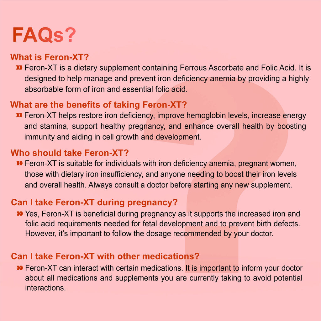 Feron XT Tablet – Advanced Iron & Folic Acid Supplement