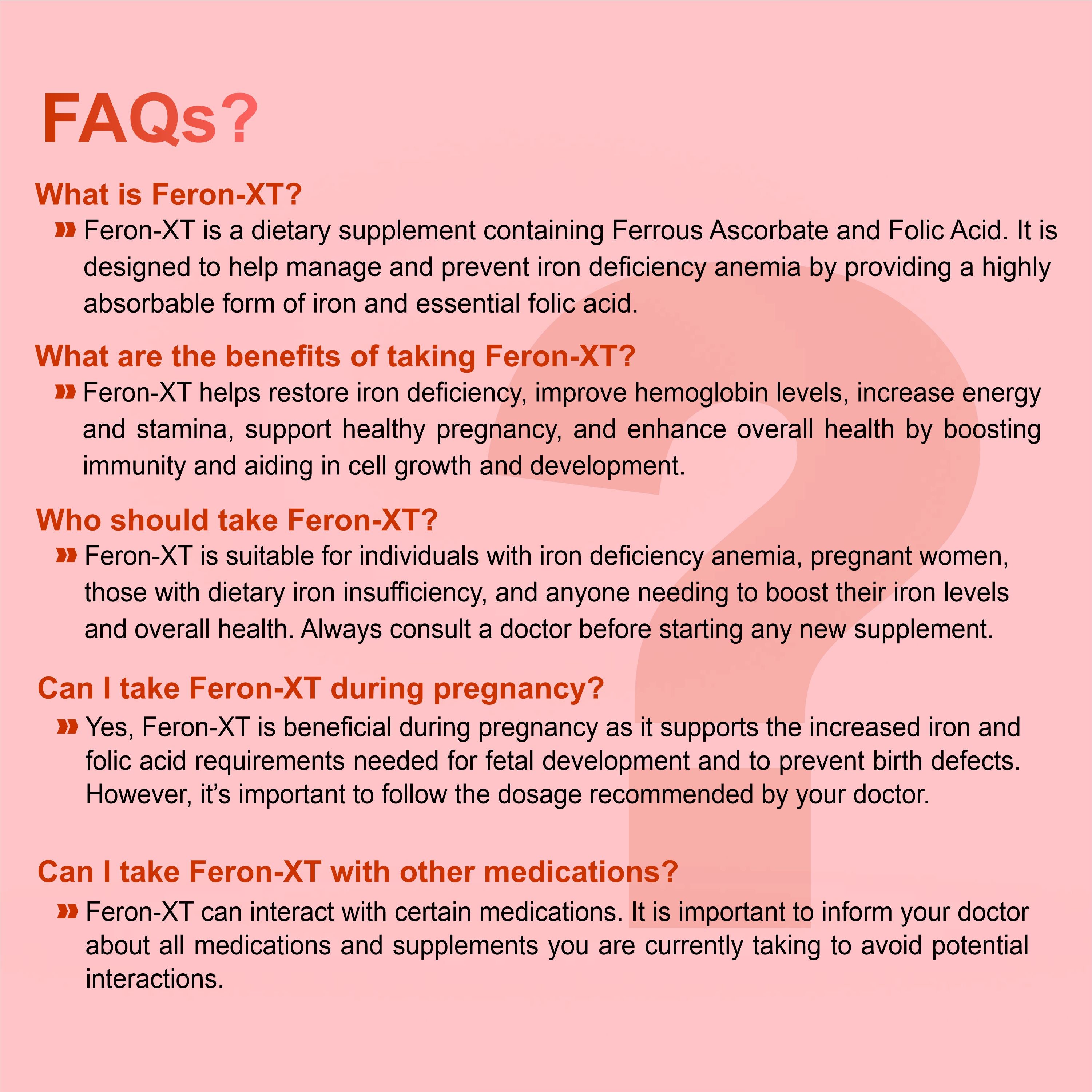 Feron XT Tablet – Advanced Iron & Folic Acid Supplement