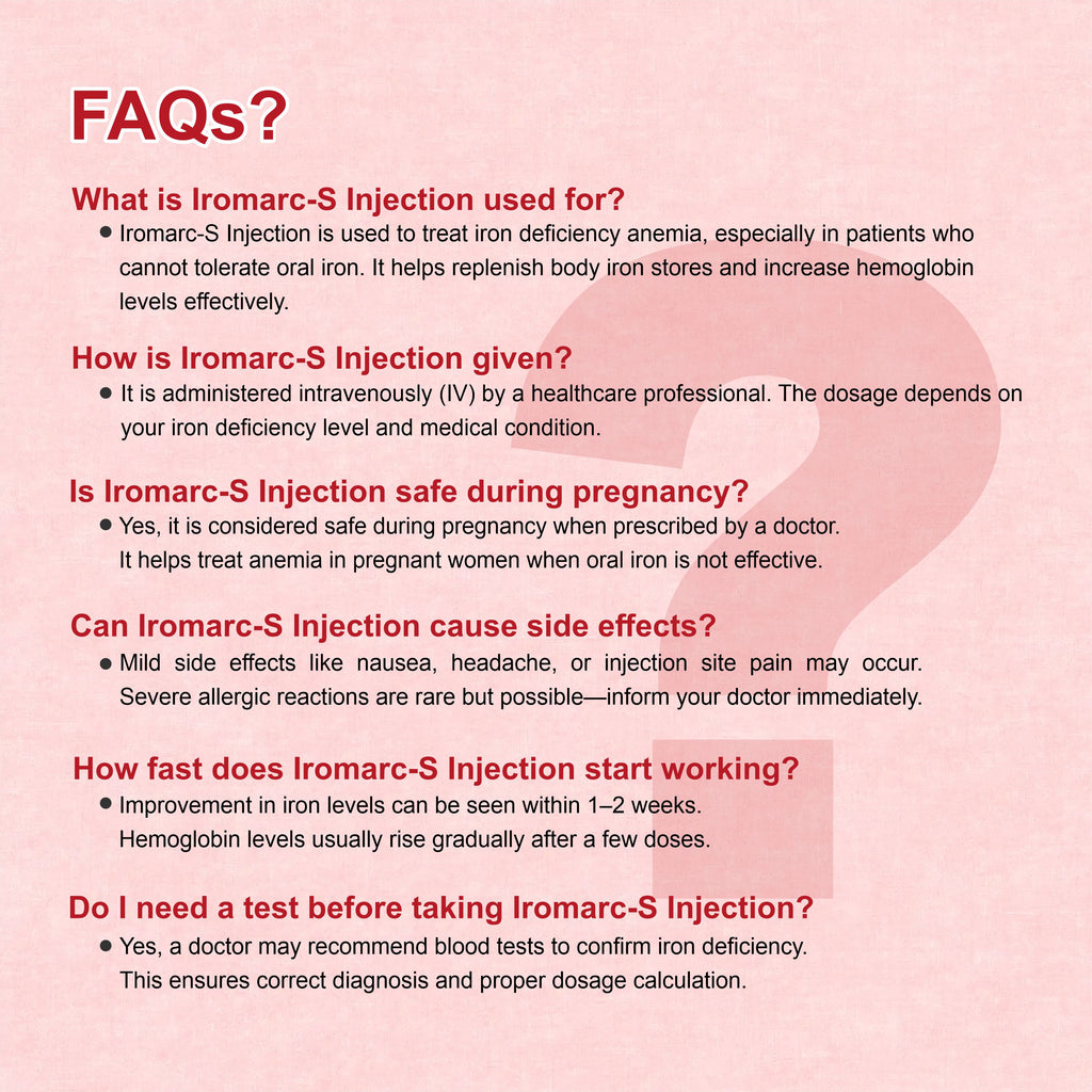 Iromarc S Injection – Trusted Iron Support for Anemia Management