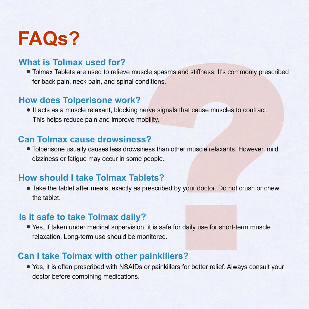 Tolmax Tablets – Fast & Reliable Muscle Relaxation