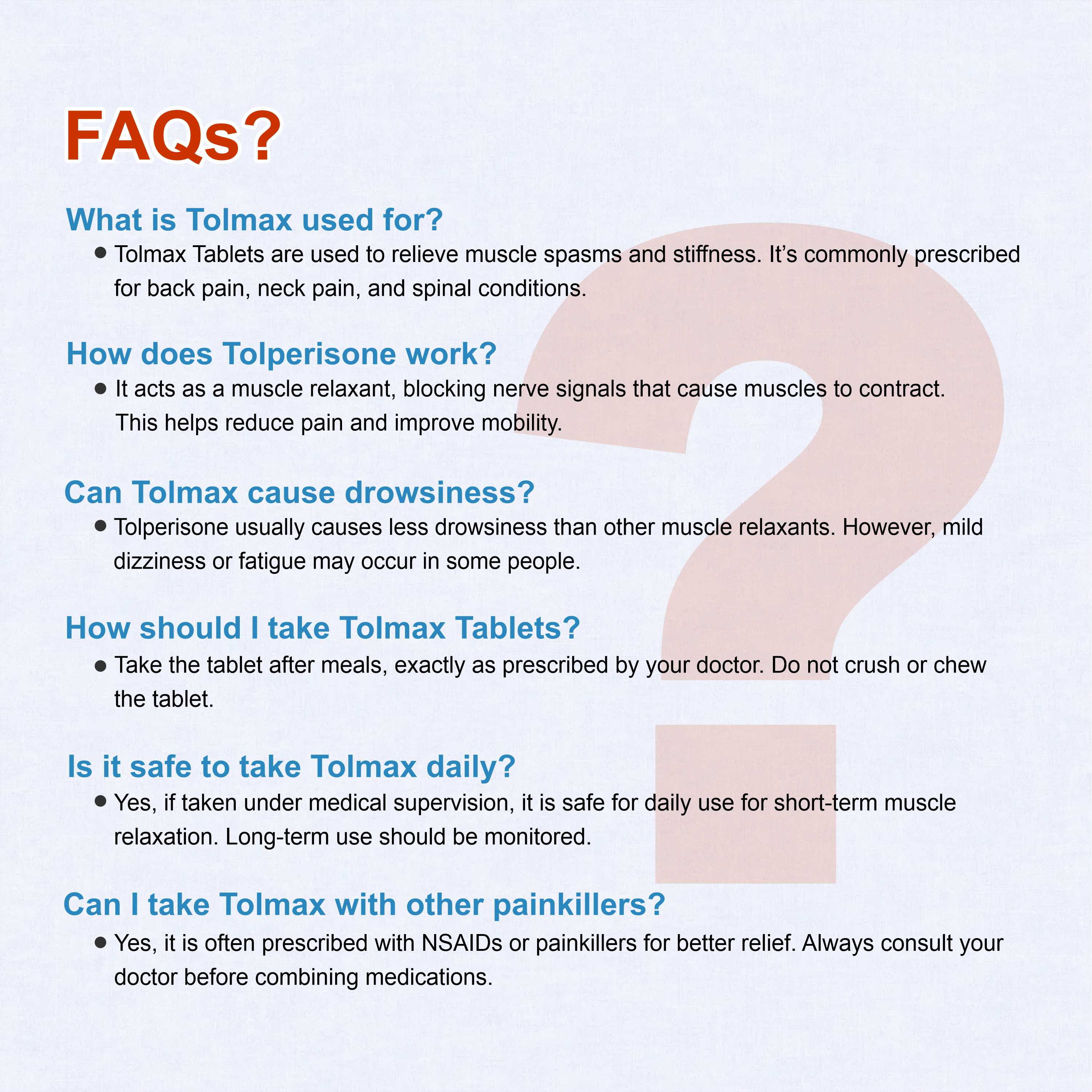Tolmax Tablets – Fast & Reliable Muscle Relaxation
