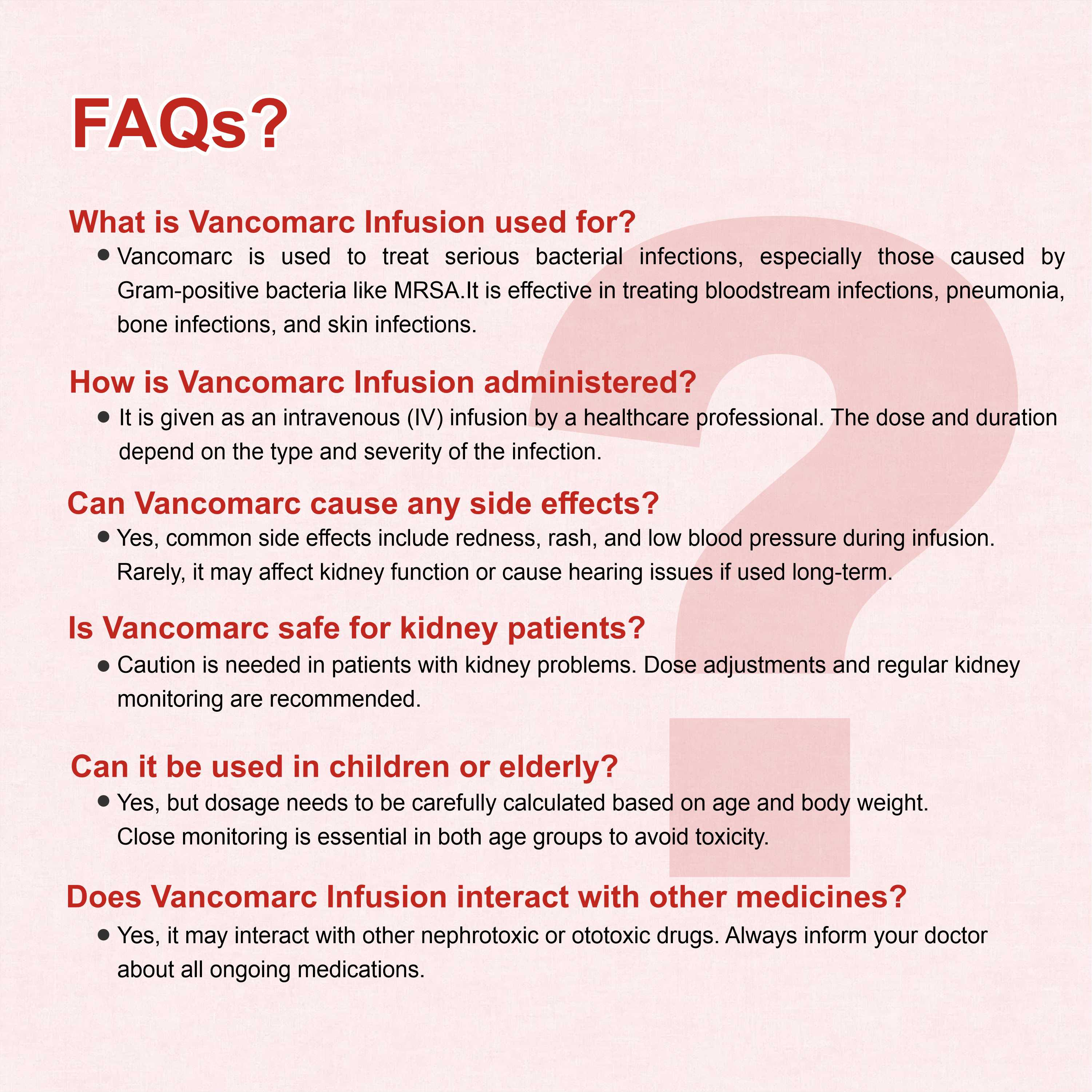 Vancomarc 500mg Vancomycin Injection – Hospital-Grade Glycopeptide Antibiotic for MRSA & Severe Infections
