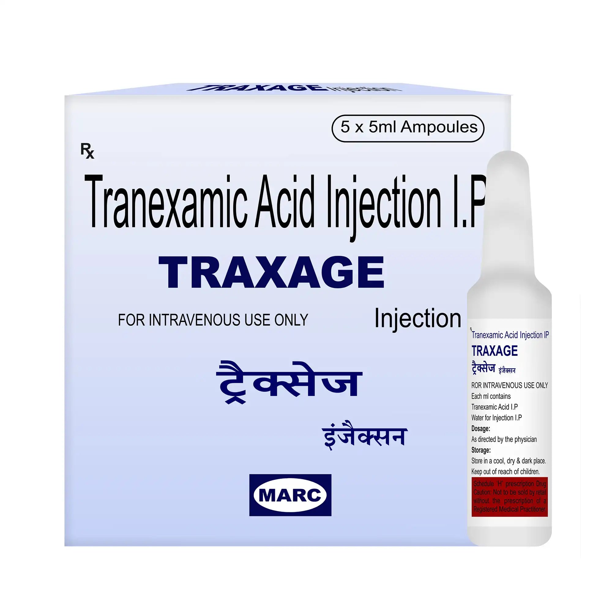 Traxage Tranexamic Acid Injection – Excessive Bleeding & Hemorrhage Control