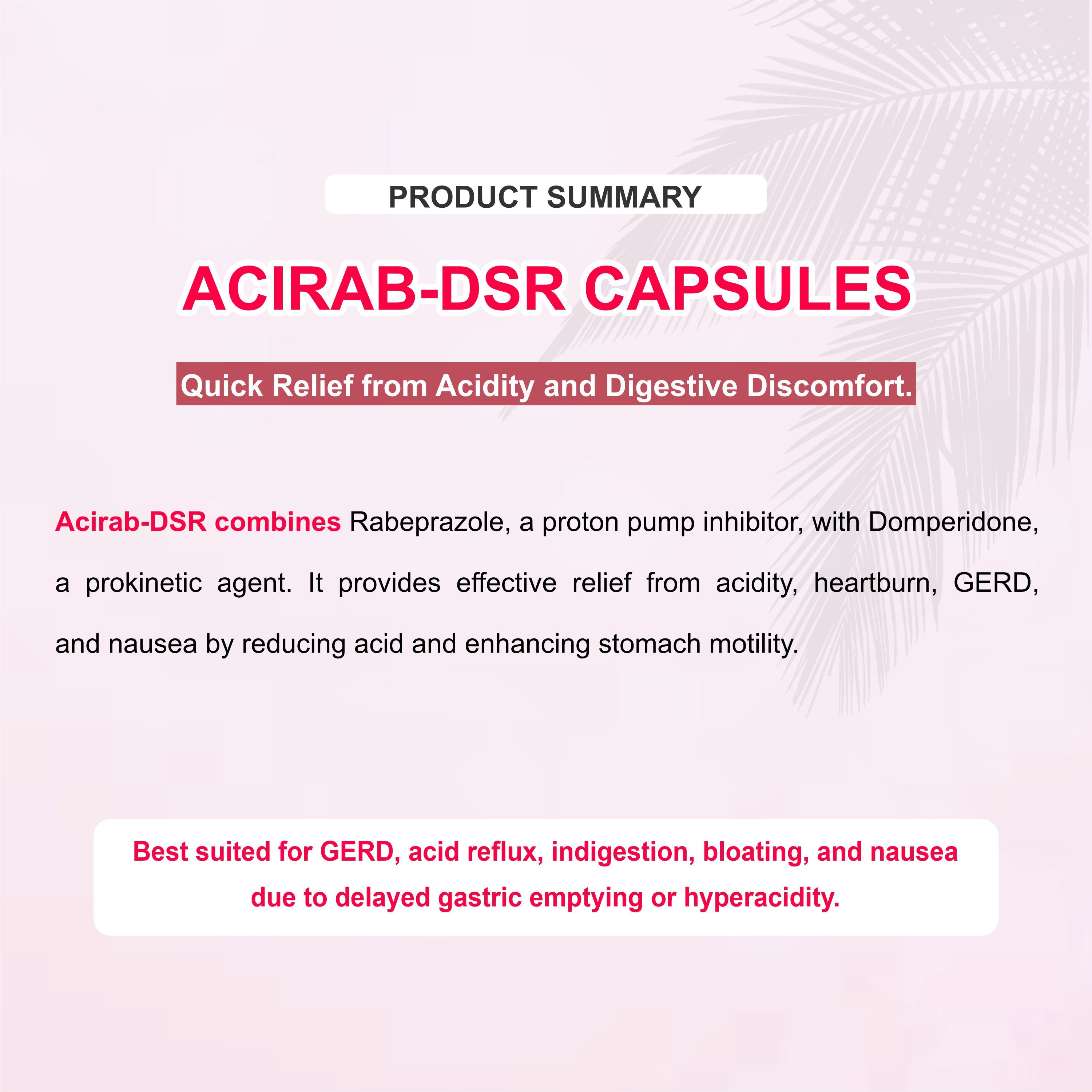 Marc Acirab DSR Capsules – Relief from Acidity, Heartburn & Gastric Discomfort