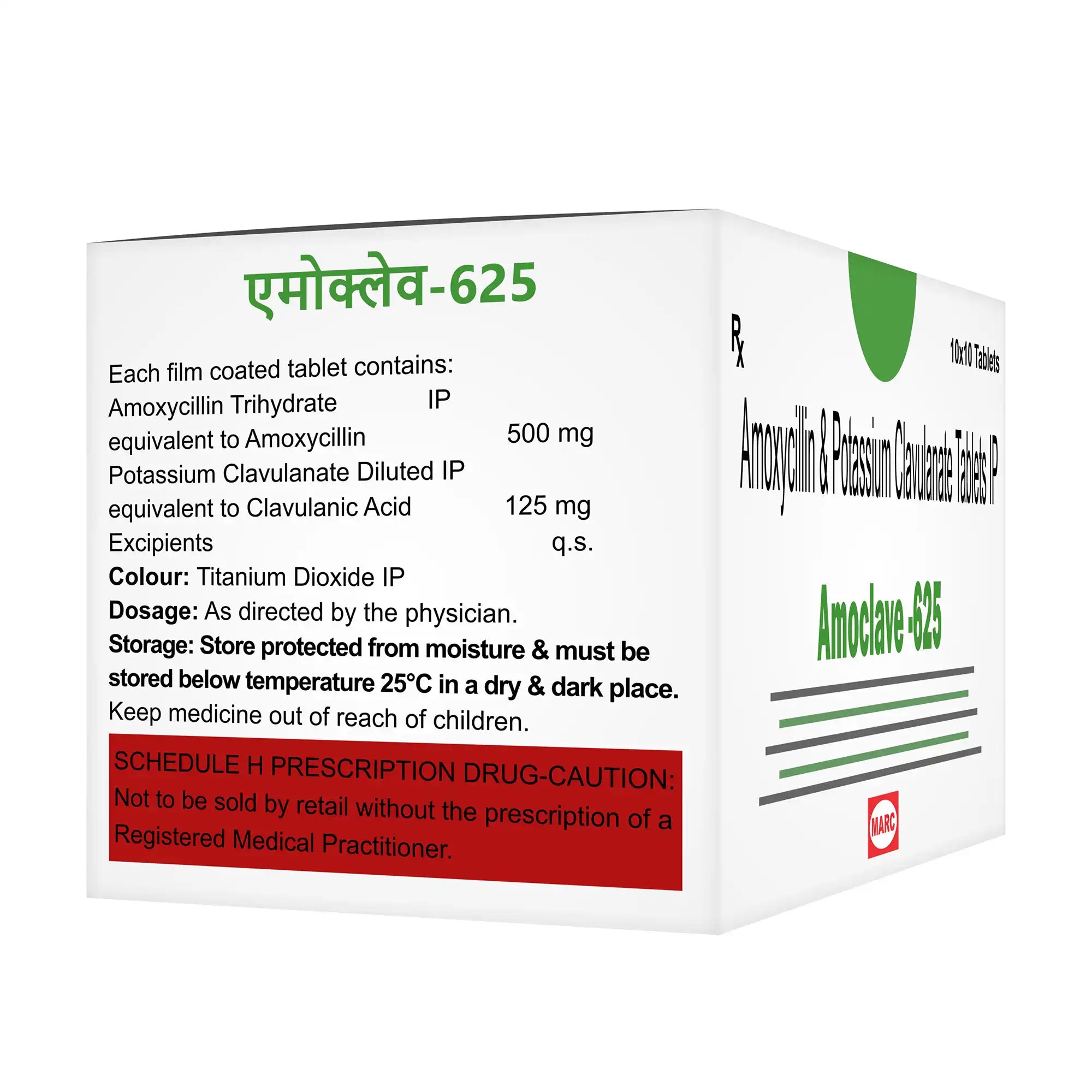 Amoclave-625 Amoxicillin & Clavulanate 625mg Tablet – Broad-Spectrum Antibiotic for Adults