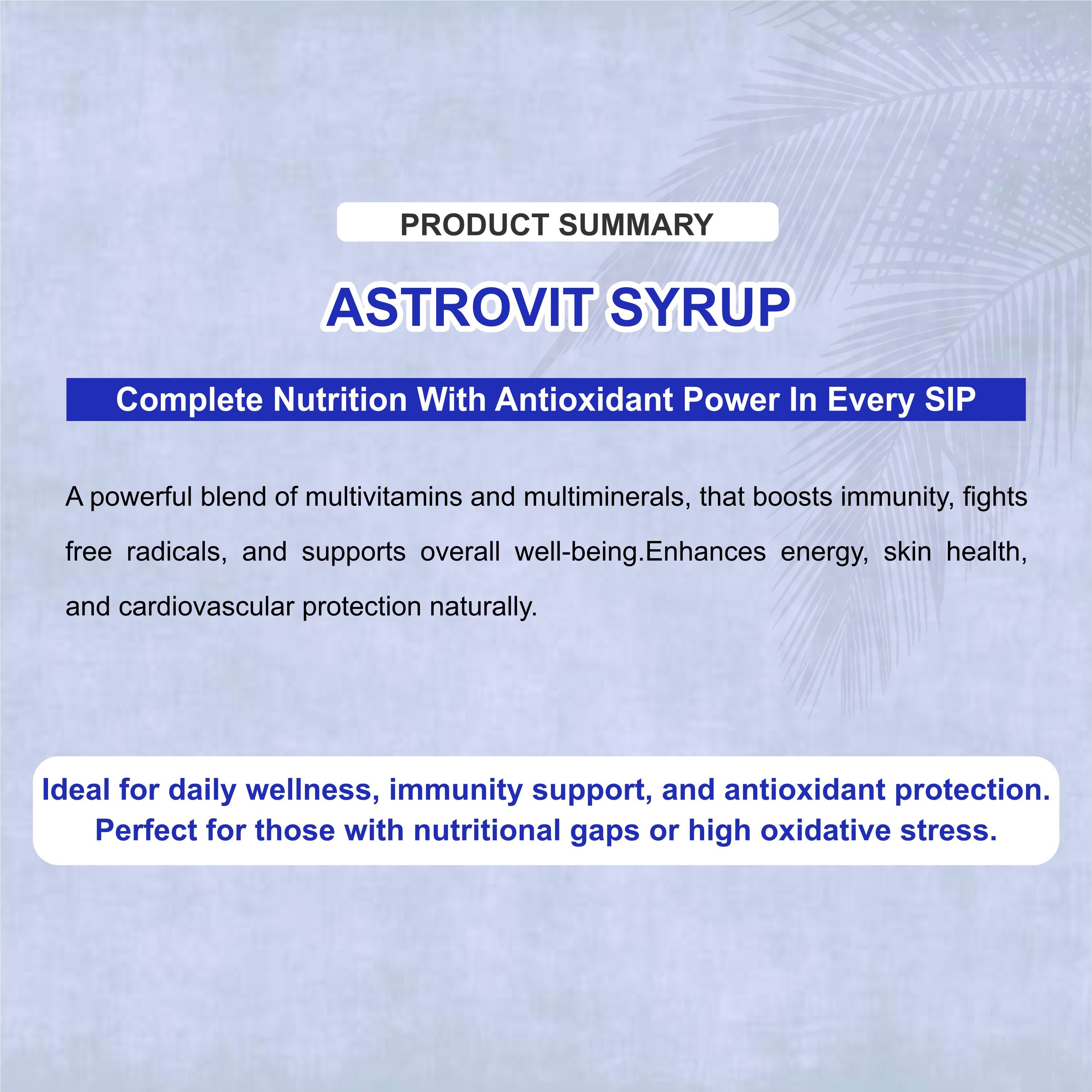 Astrovit Multivitamin Syrup 200ml – Daily Energy, Immunity & Overall Health Support