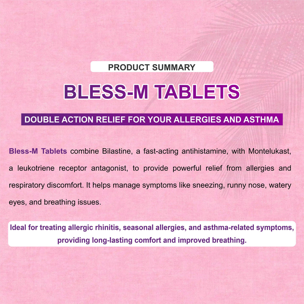 Marc Bless M Tablets – Dual Action Allergy Relief with Bilastine & Montelukast