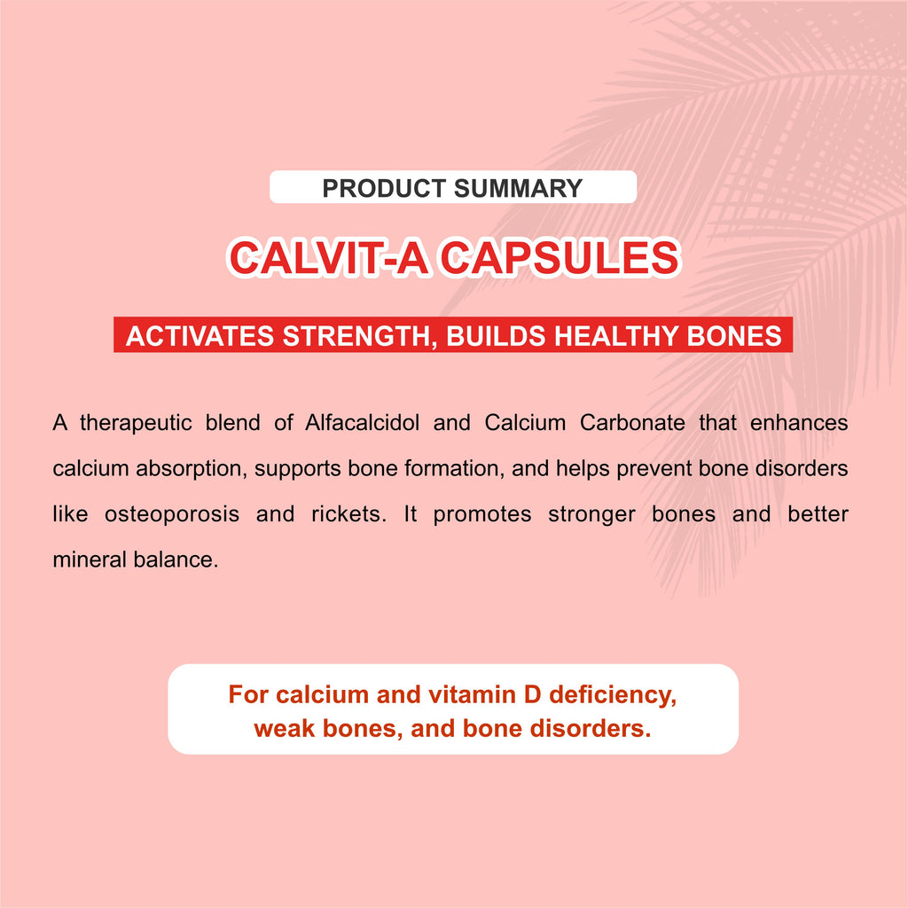 Calvit-A Softgel Capsules – Strong Bones & Optimal Calcium Absorption(1 Box)