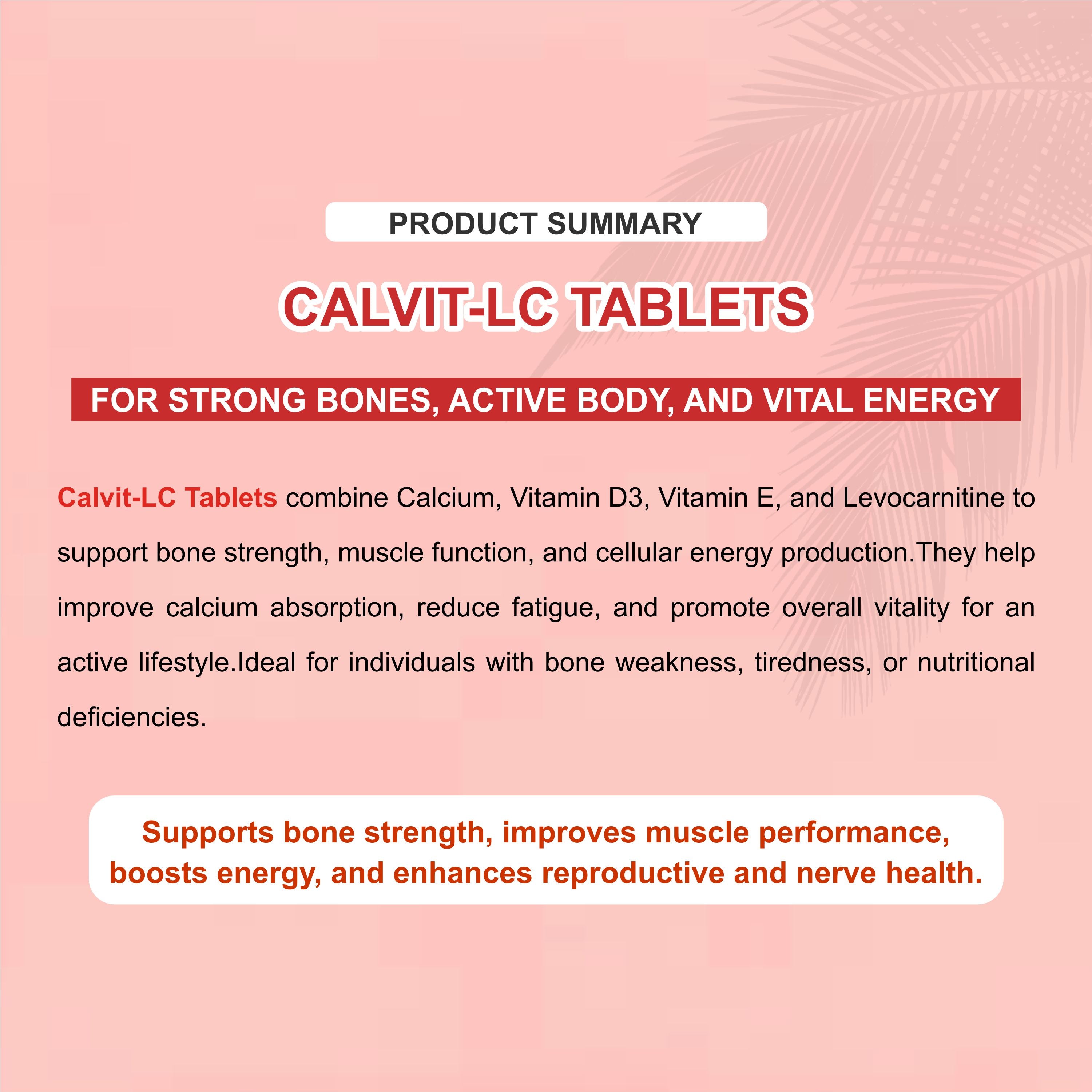 Calvit Plus Tablet – Complete Bone & Immunity Support Formula (1 Box)