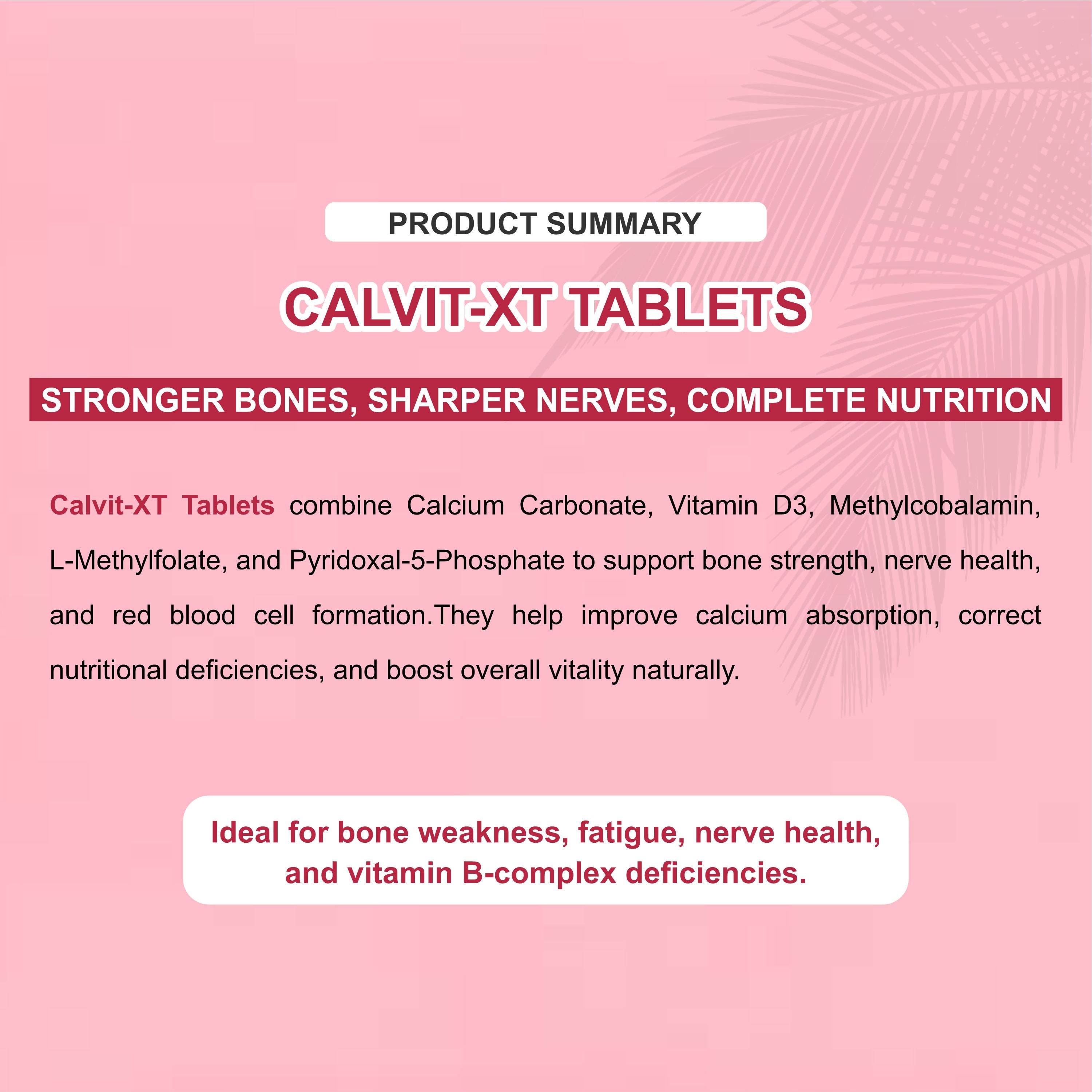 Calvit XT Tablet – Advanced Bone & Nerve Health Supplement