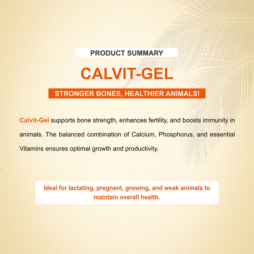 Calvit Gel 300ml – High-Quality Oral Calcium & Vitamin Supplement for Livestock