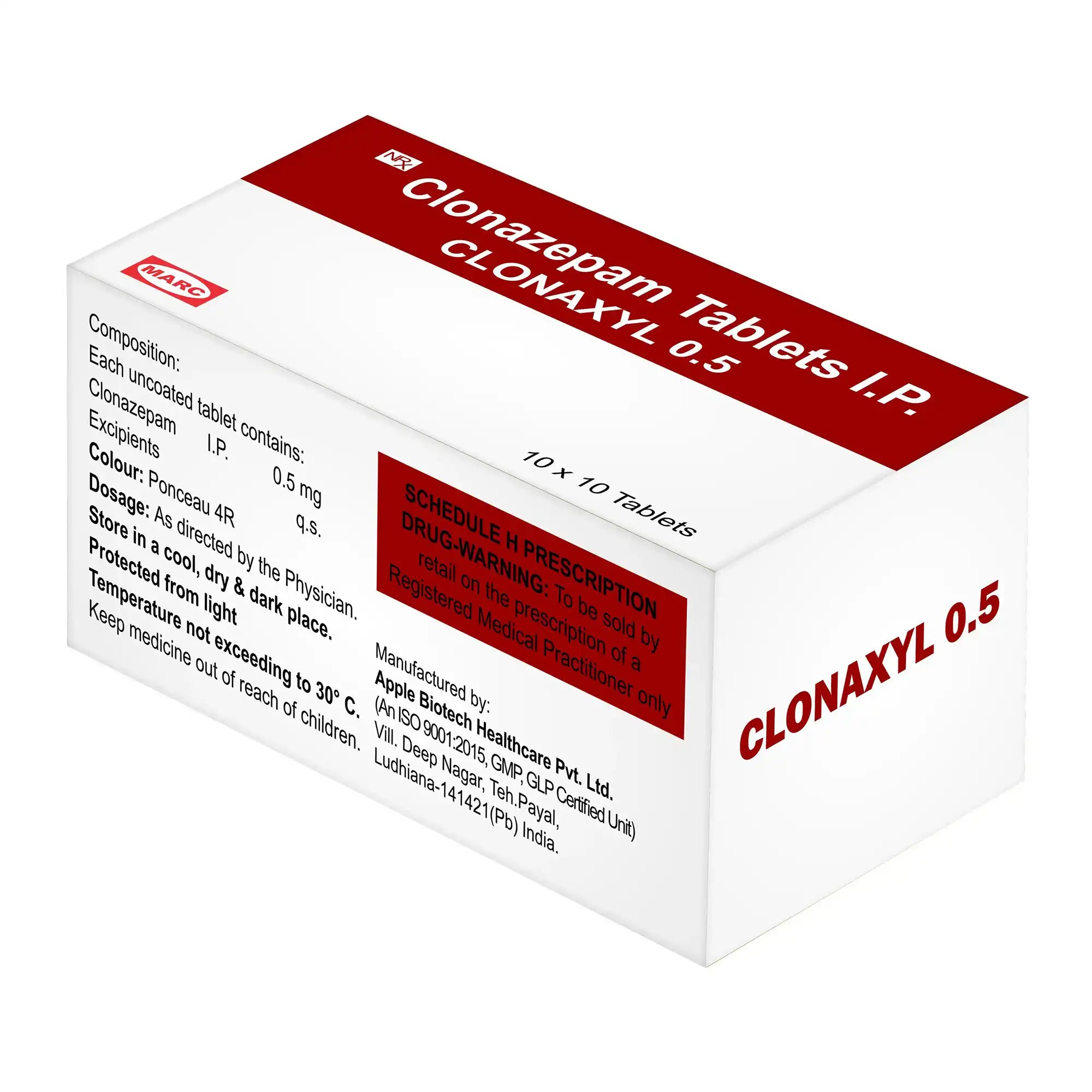 Clonaxyl 0.5mg Clonazepam Tablet – Anxiety, Panic Disorder & Epilepsy Management