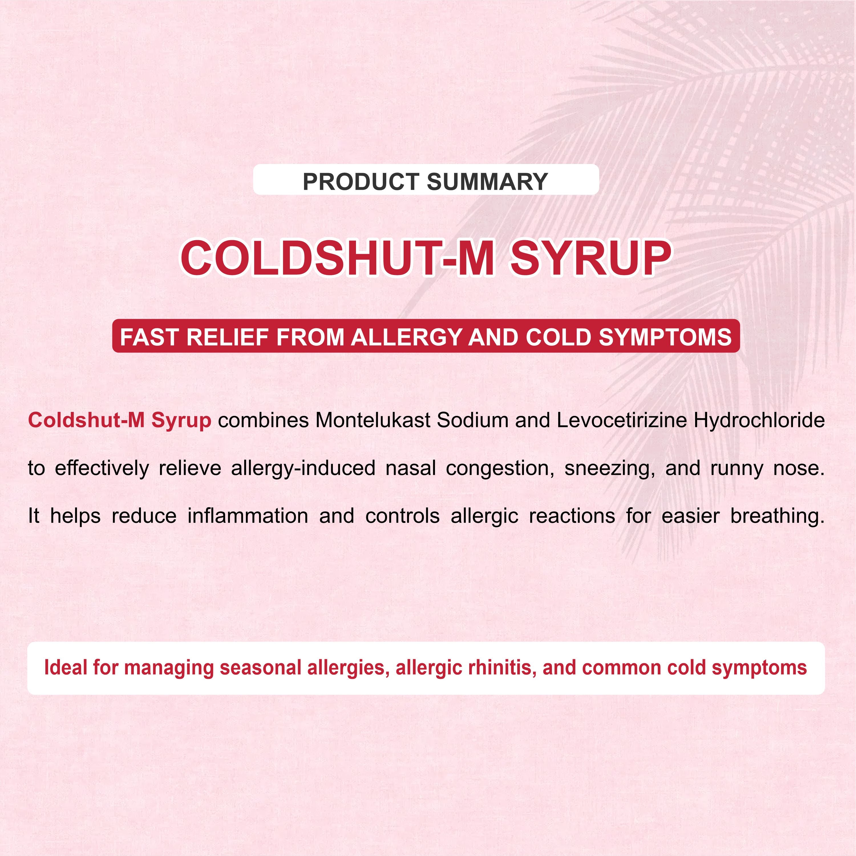 Marc Coldshut M Syrup – Dual-Action Relief for Allergy, Cold & Nasal Congestion