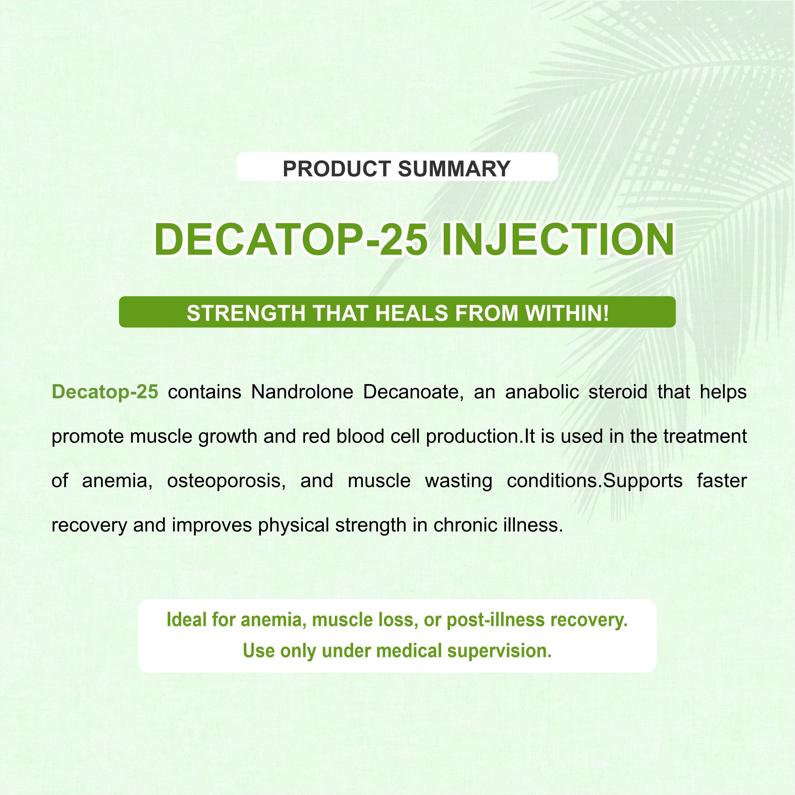 Decatop 25 Injection – Rebuild Muscle, Bone Strength & Energy