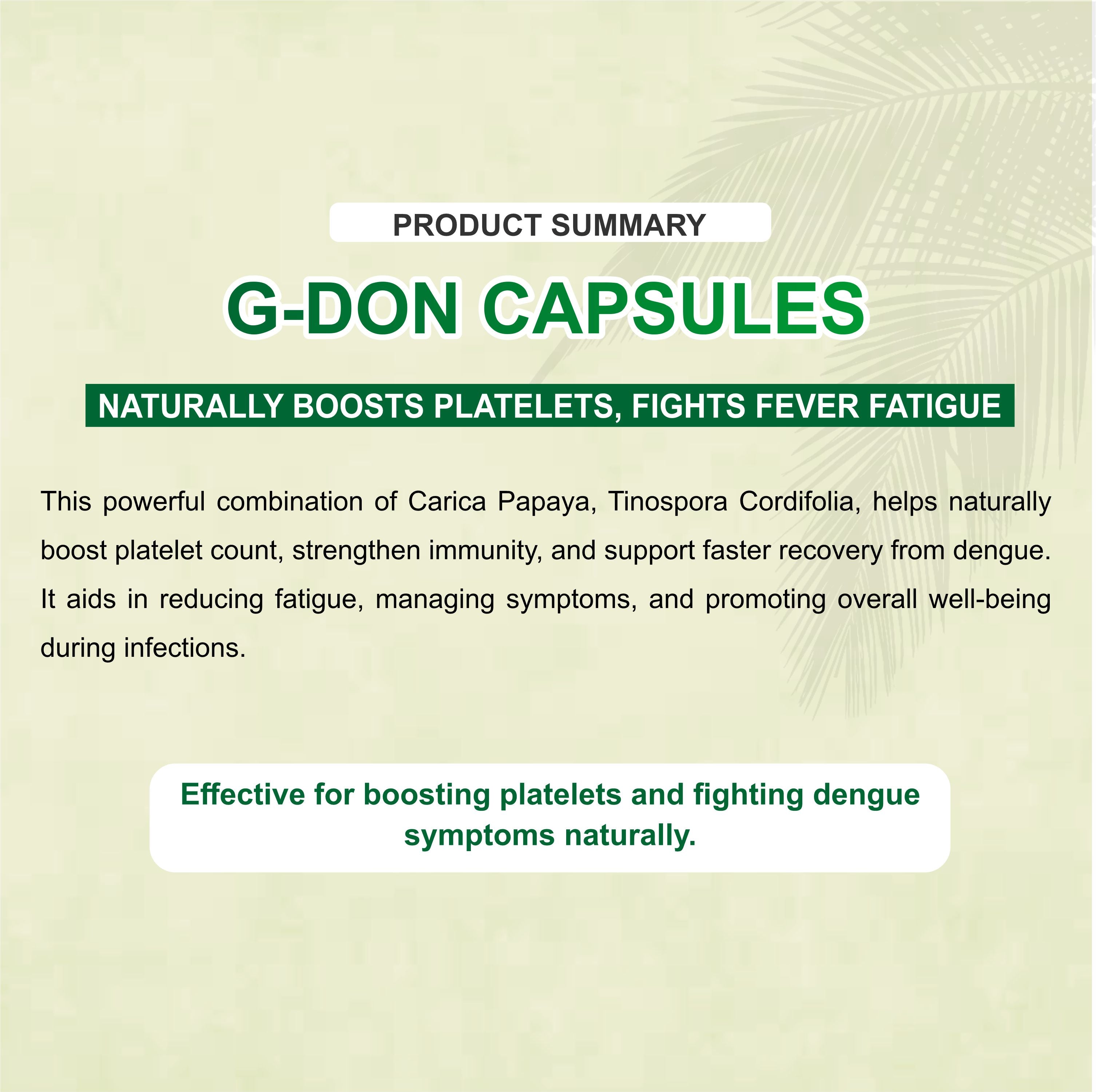 Marc G Don Capsule – Natural Platelet Booster & Immunity Support