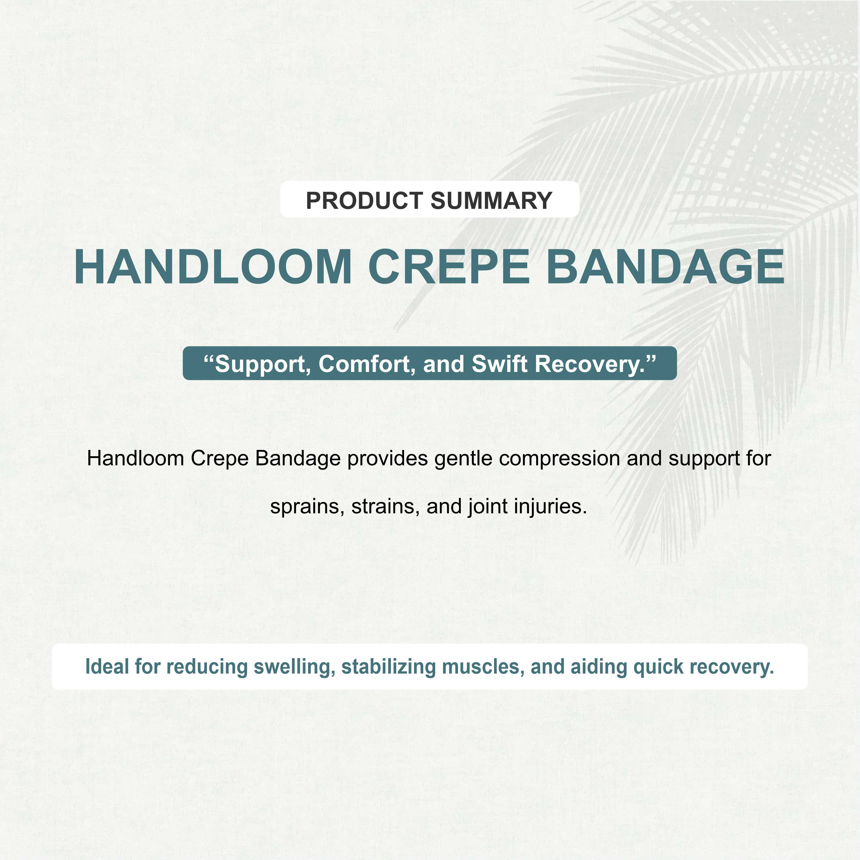 Handloom Classic Crepe Bandage – Wide Compression Bandage for Knee & Thigh Support