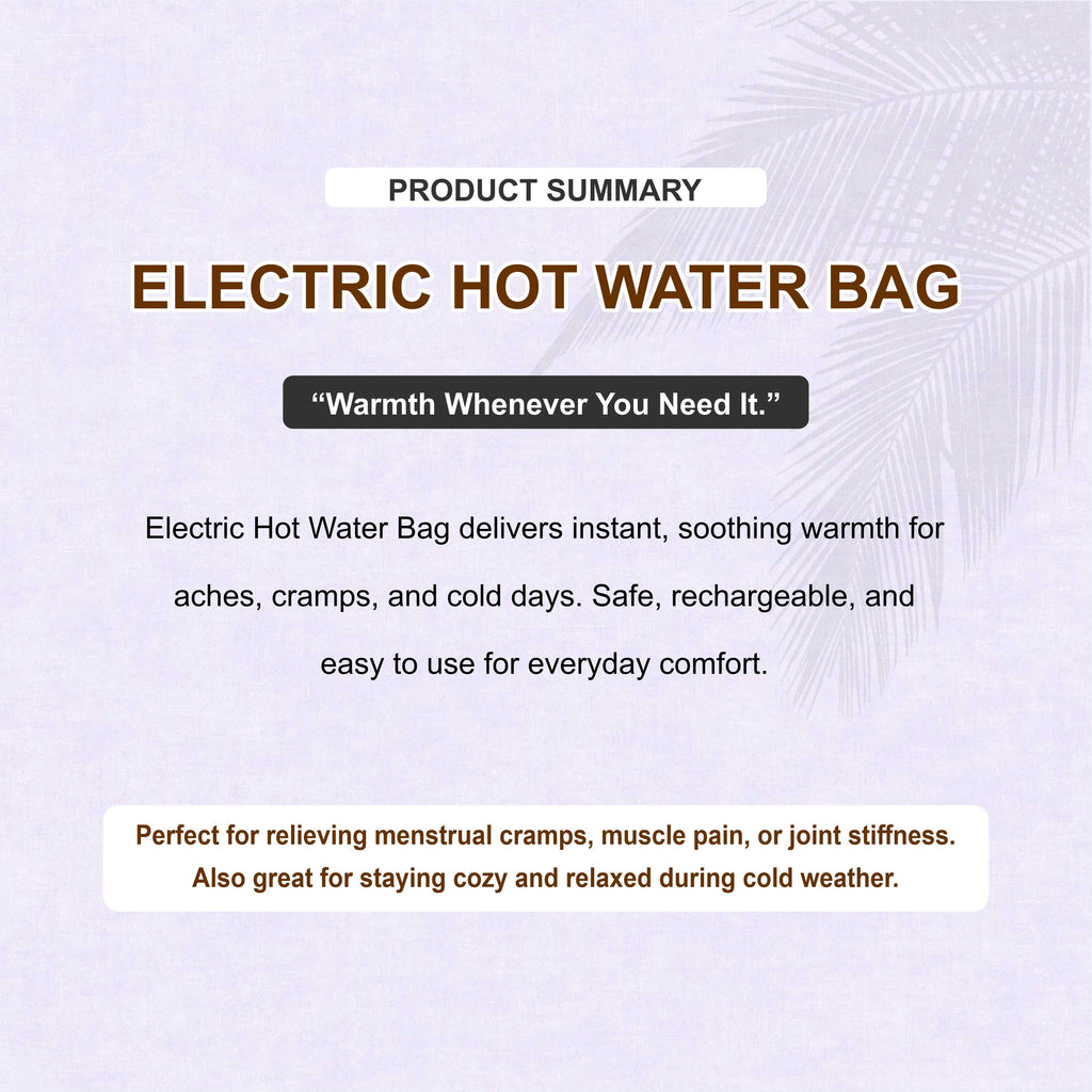 Electric Hot Water Bag – Rechargeable Heat Bag for Pain & Cold Weather Relief