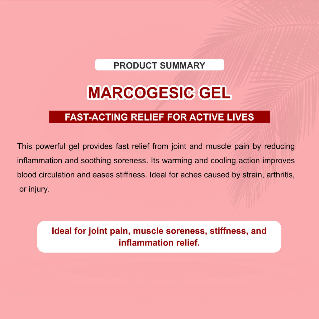Marcogesic Gel 30g (Pack of 2) – Fast Relief for Joint Pain, Muscle Soreness, Sprains & Backache