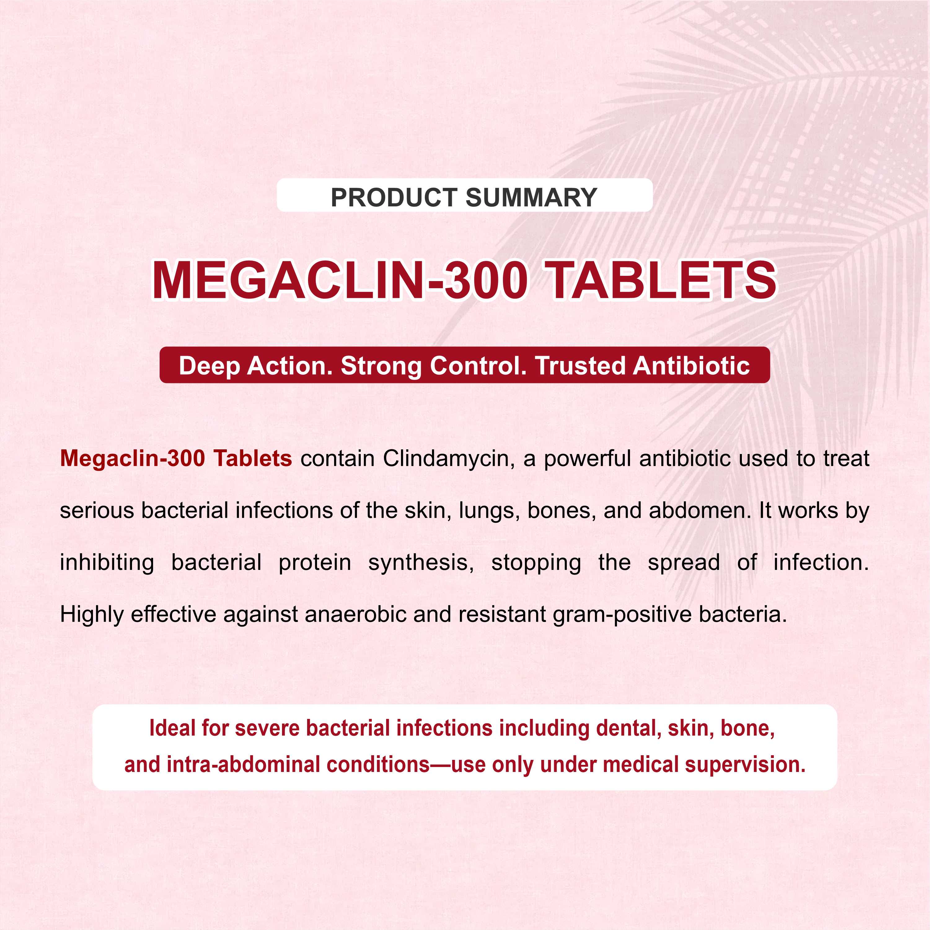 Megaclin 300 Clindamycin Capsule – Lung, Skin & Bacterial Infection Treatment
