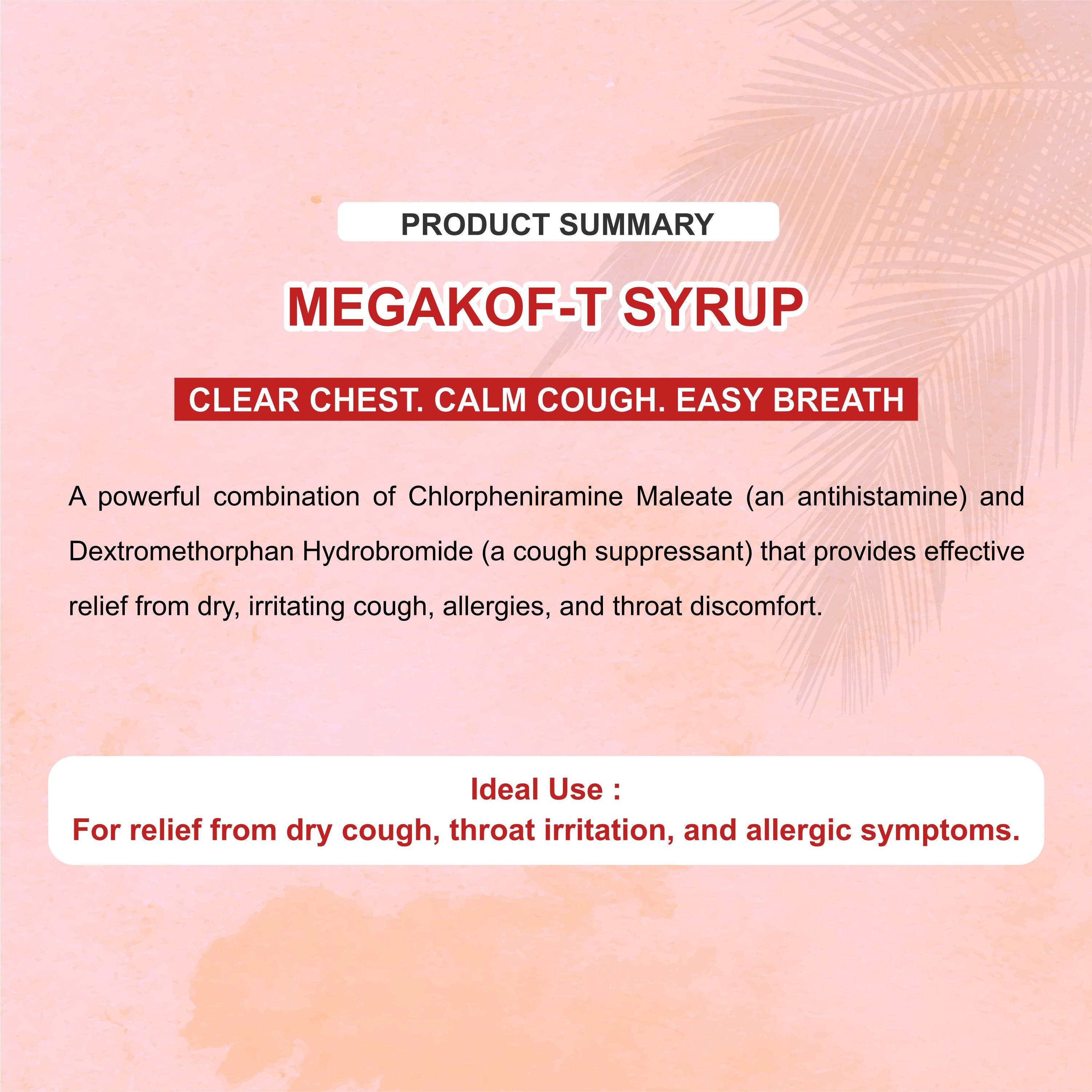 Megakof-T Productive Cough & Respiratory Relief Syrup – Phlegm, Sore Throat & Bronchial Relief