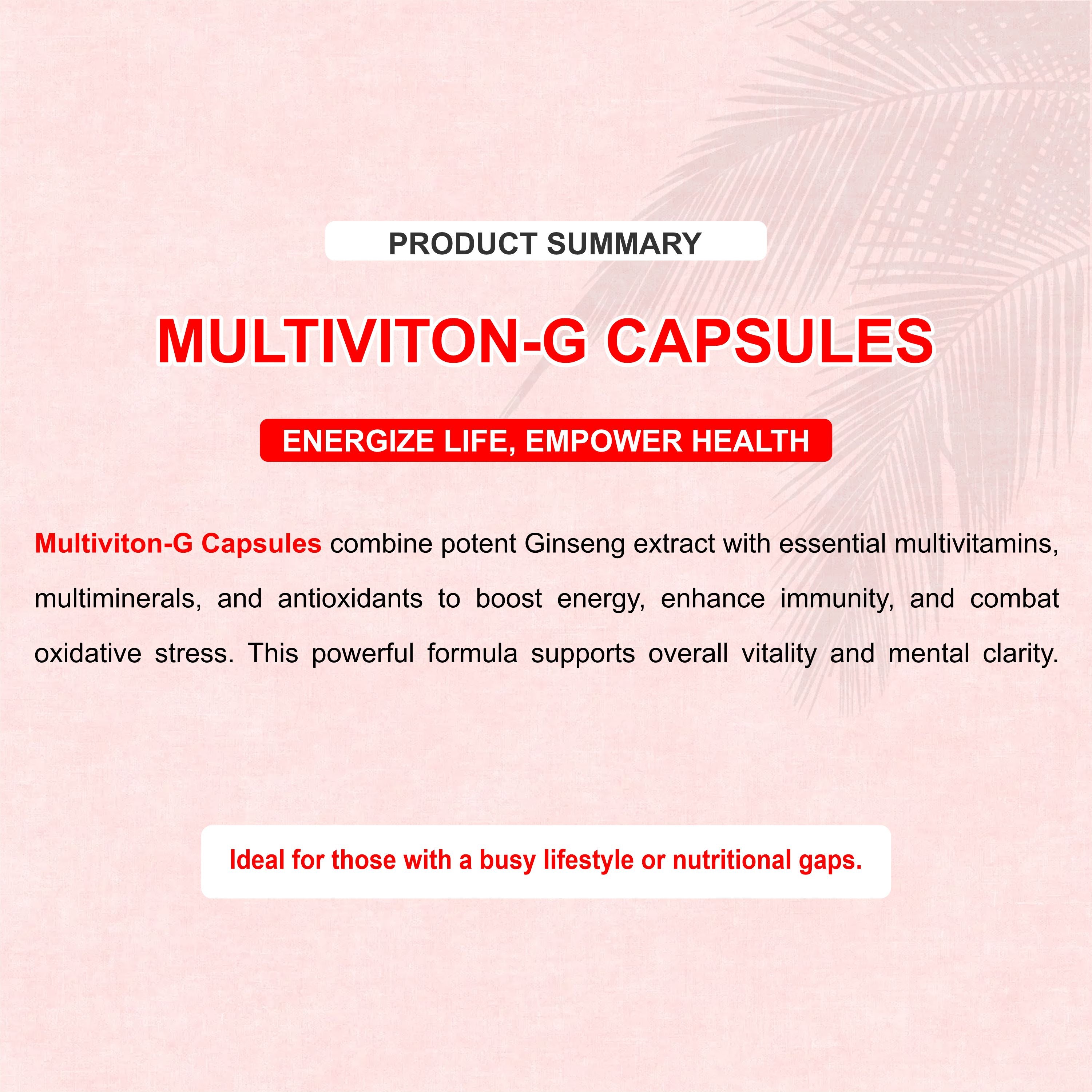 Marc Multiviton G Tablets – Retake Your Vitality with Every Dose