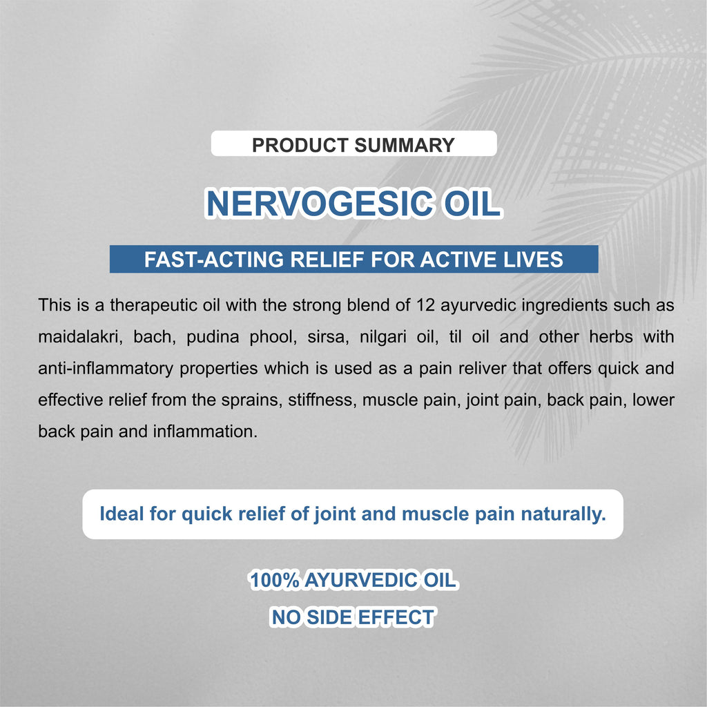 Marc Nervogesic Oil 50ml Pack of 5 – Ayurvedic Pain Relief Oil for Joint Pain, Backache & Muscle Stiffness