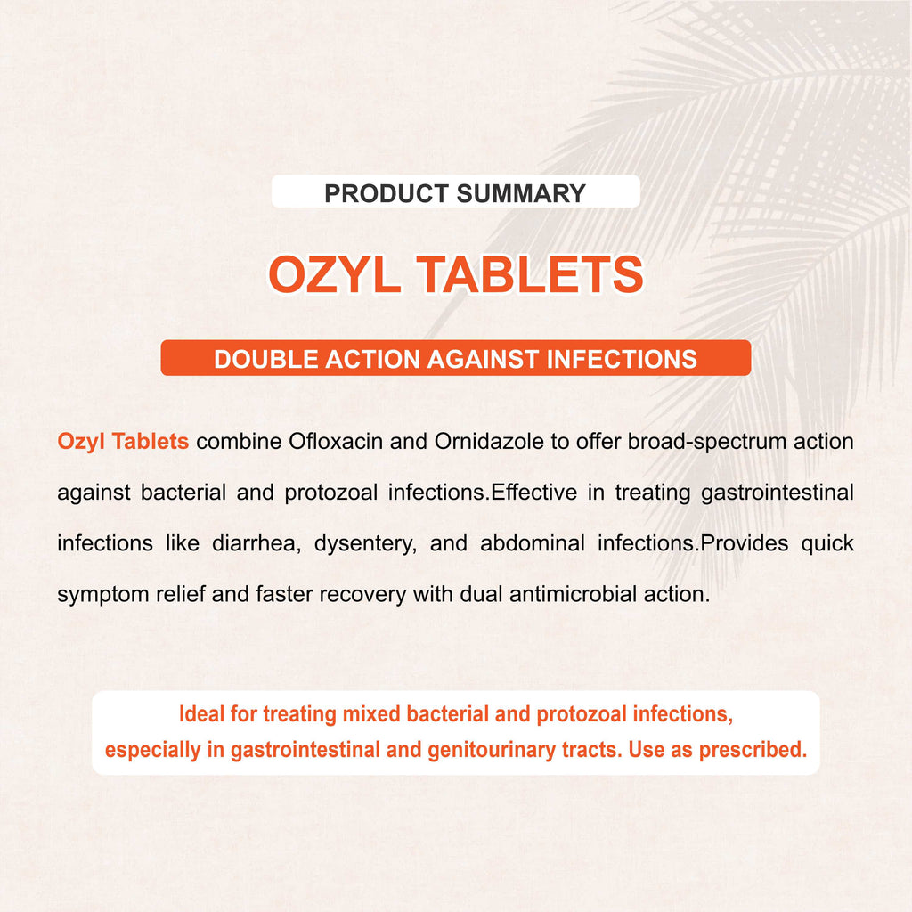 OZYL Tablet – Dual-Action Antibiotic for Bacterial & Gastrointestinal Infections