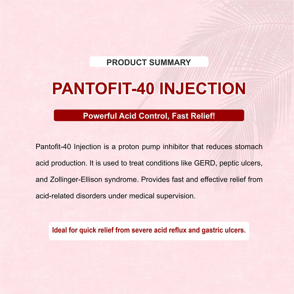 Pantofit 40 Injection – Fast & Effective Relief for Acid, Ulcers & Reflux (Pack of 4)